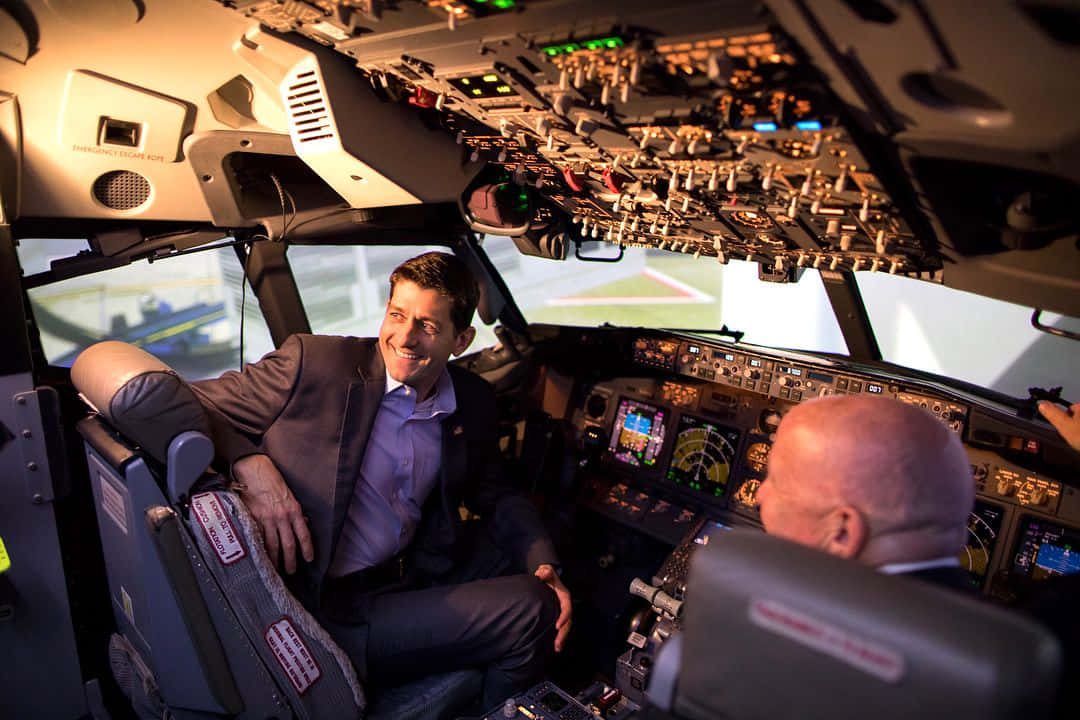 Paul Ryan, airplane cockpit, glowing instrument panels, SD Desktop Wallpaper