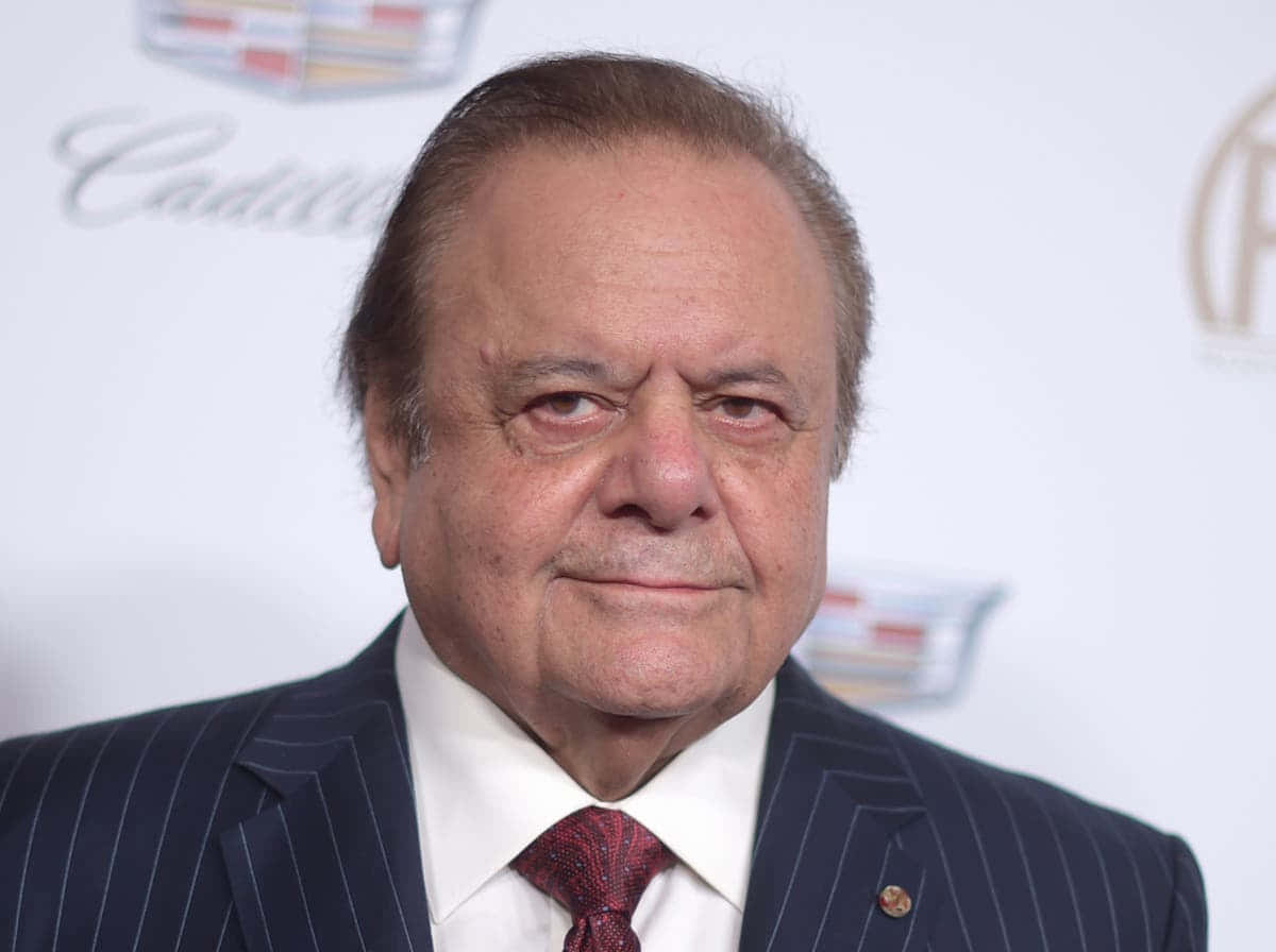 Paul Sorvino, dark pinstripe suit, red patterned tie, SD Desktop Wallpaper