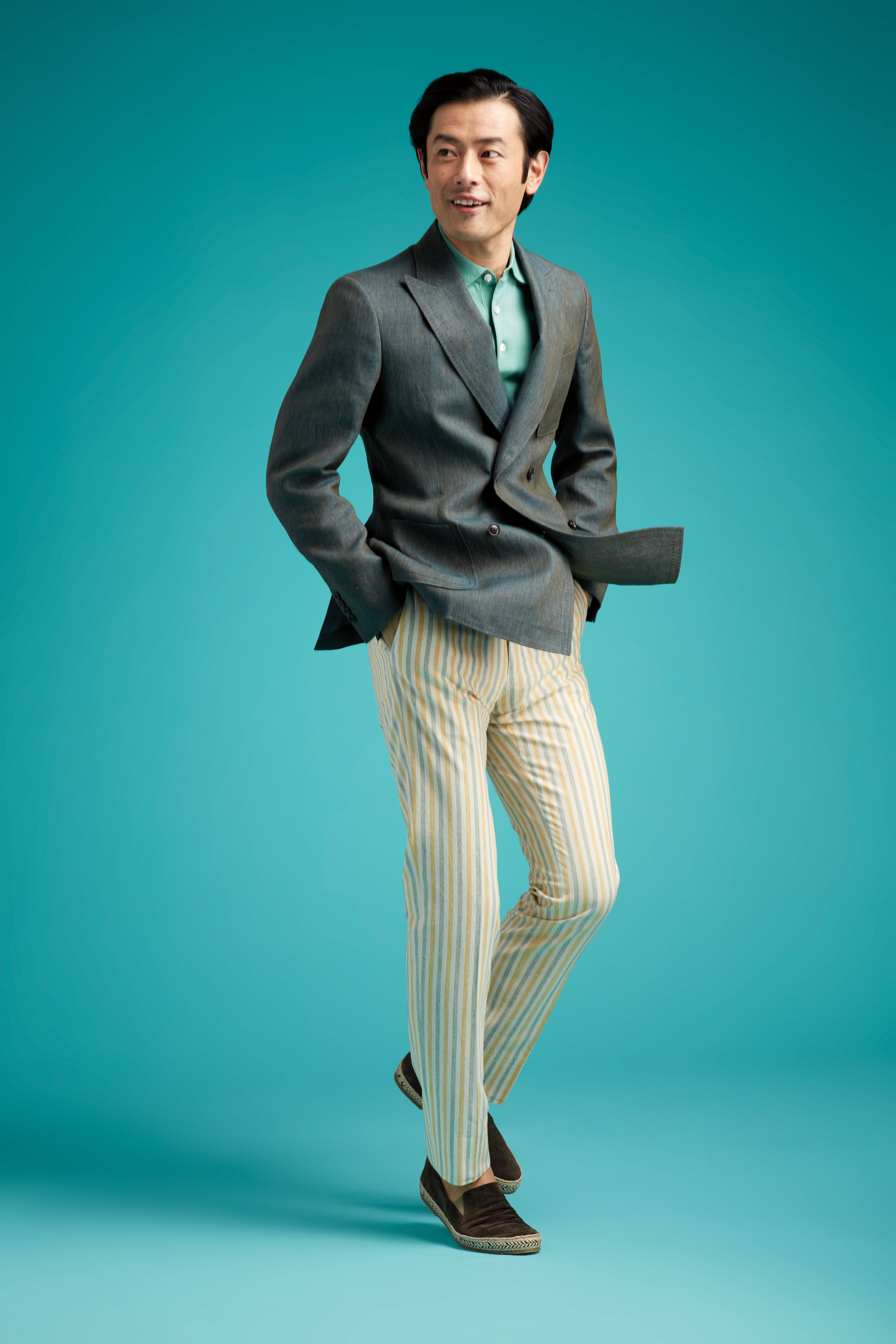 Paul Stuart, gray blazer, striped pants, 8K Phone Wallpaper