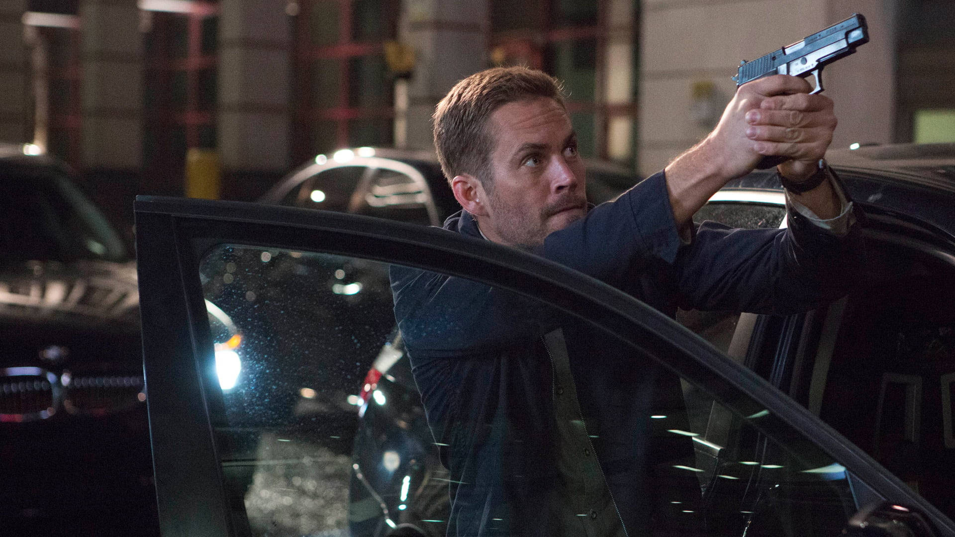 Paul Walker, gun, car window, Full HD Desktop Wallpaper