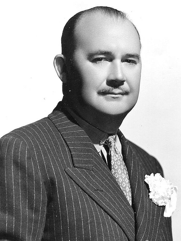 Paul Whiteman, black and white portrait, pinstripe suit, SD Phone Wallpaper
