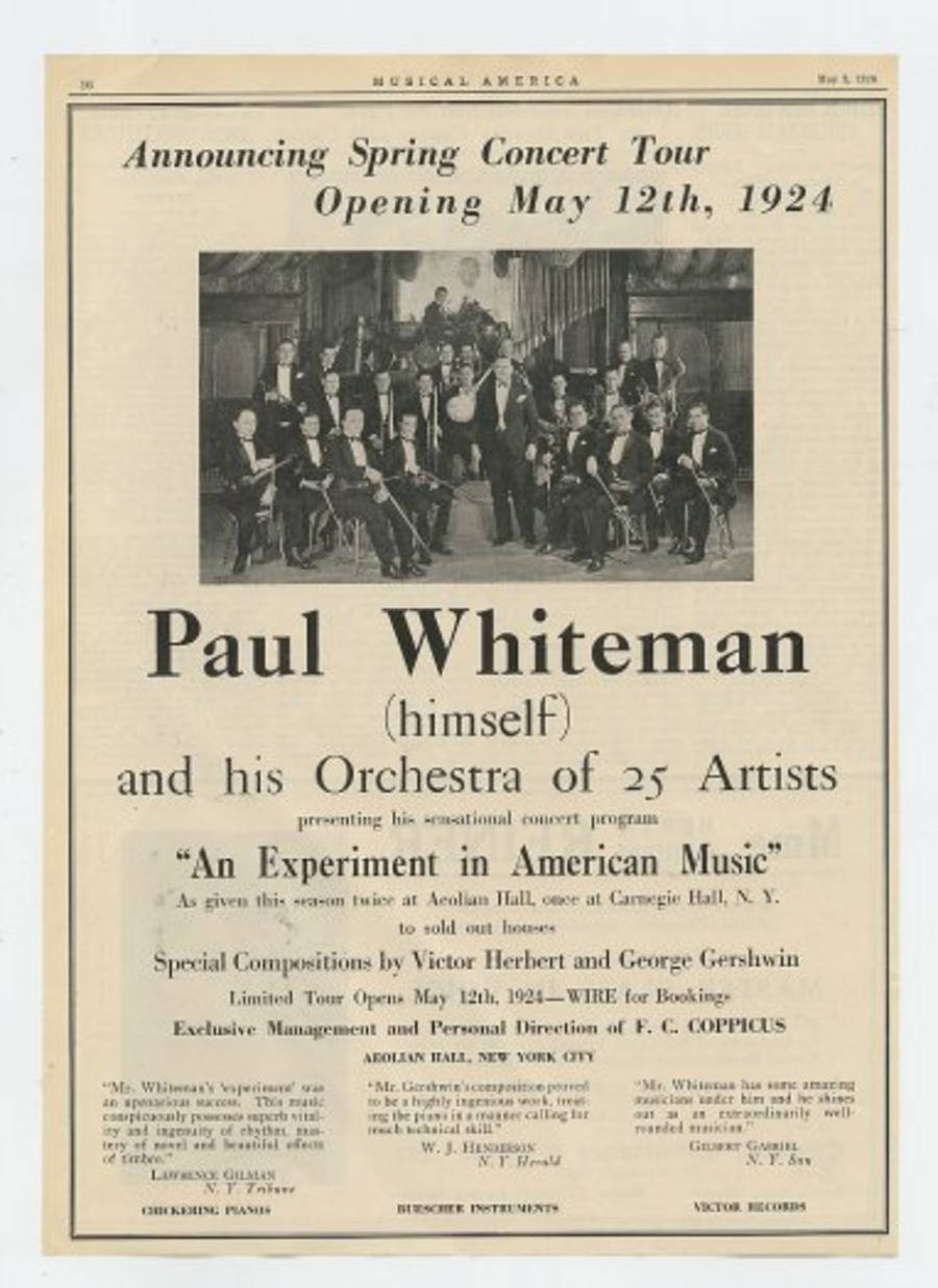 Paul Whiteman, 25 Artist Orchestra, 1924, SD Phone Wallpaper