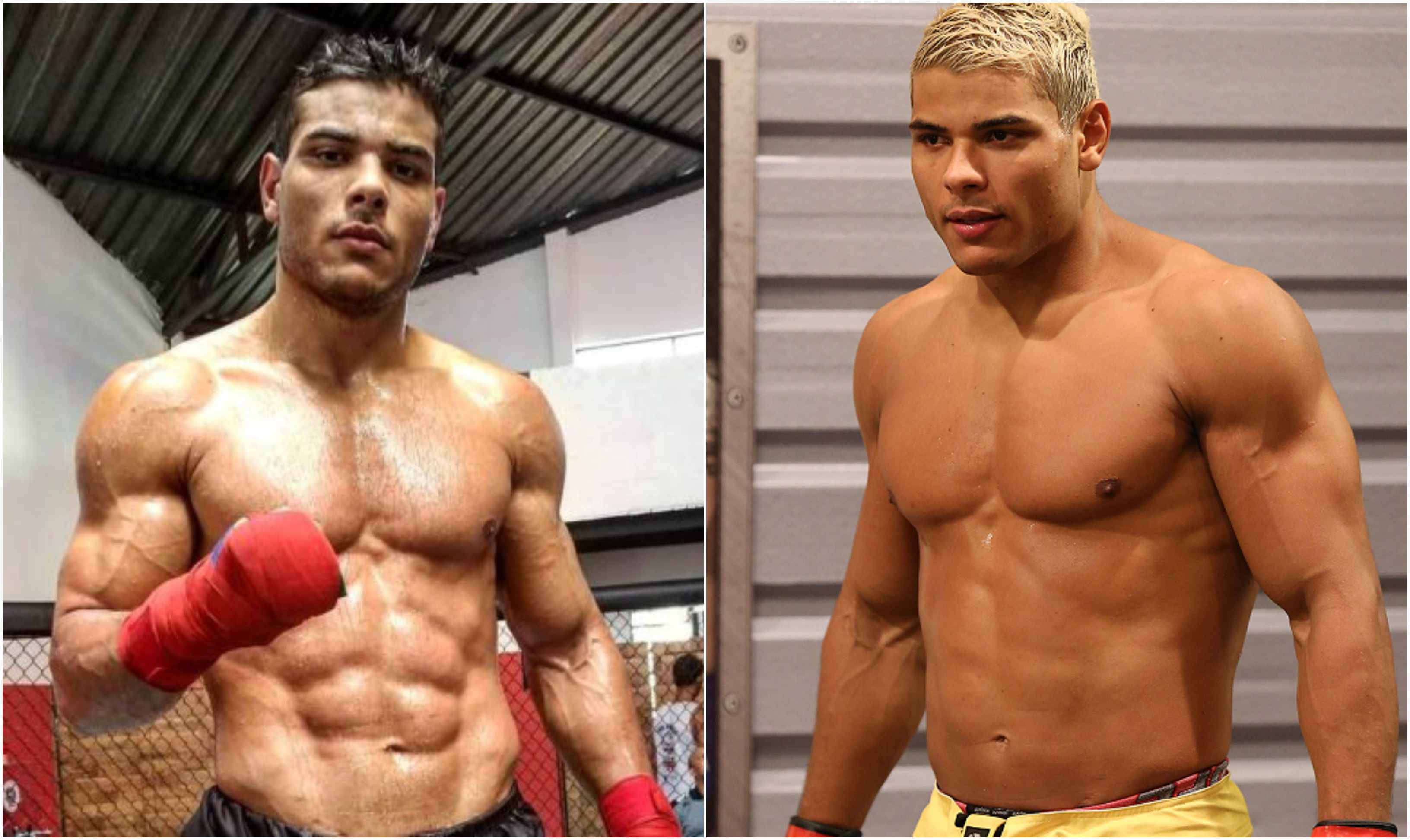 Paulo Costa, red boxing gloves, gym, 2K Desktop Wallpaper