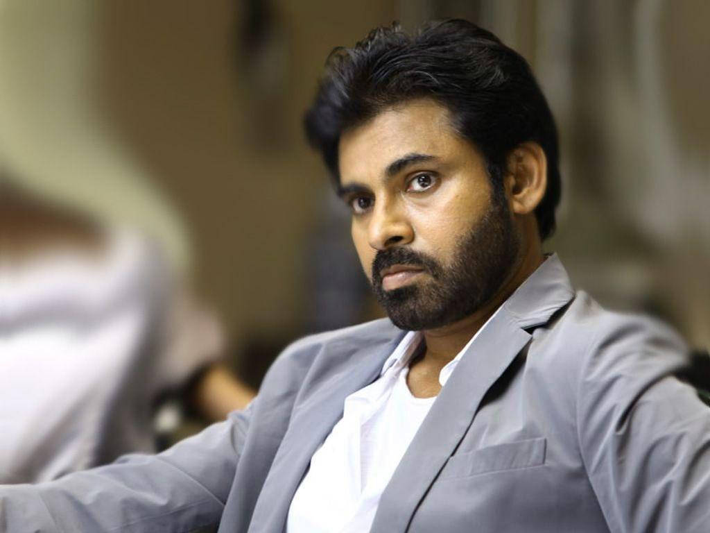 Pawan Kalyan, gray blazer, white shirt, SD Desktop Wallpaper