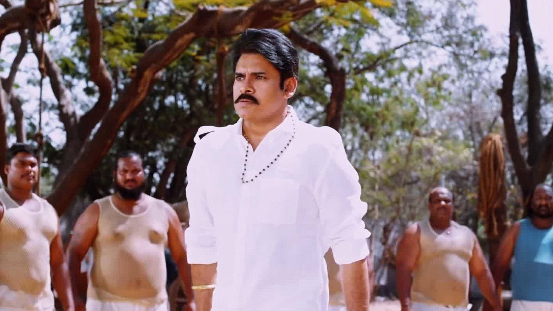 Pawan Kalyan, white shirt, leafy trees, Full HD Desktop Wallpaper