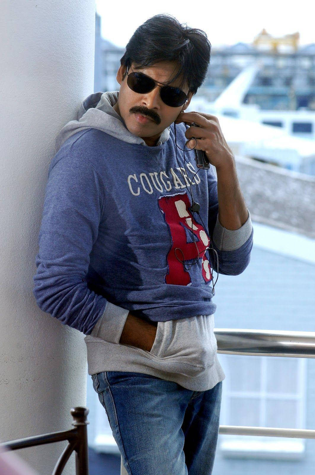 Pawan Kalyan, blue hoodie, mustache, HD Phone Wallpaper
