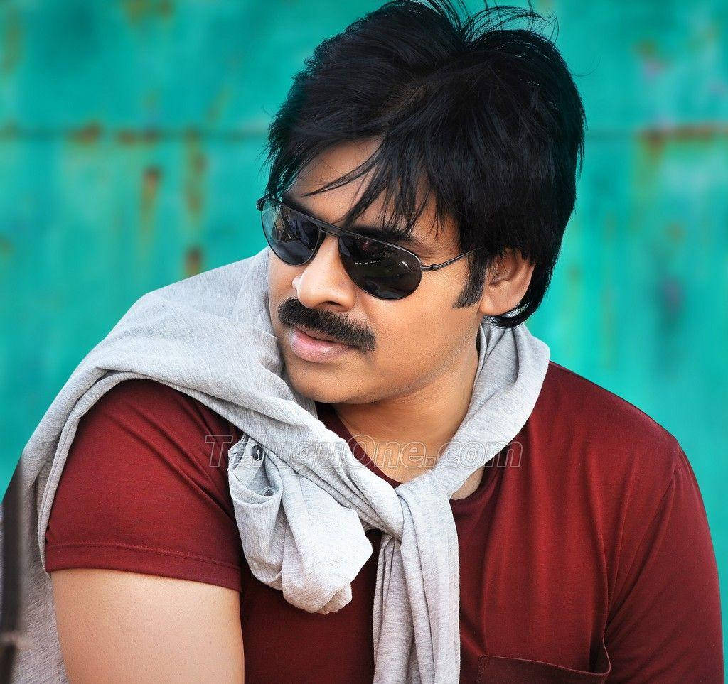 Pawan Kalyan, red shirt, gray scarf, SD Desktop Wallpaper