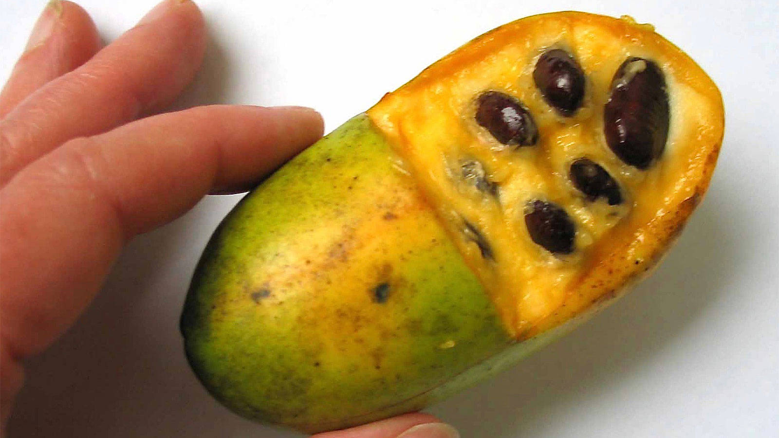 Pawpaw, custard apple, orange flesh, HD Desktop Wallpaper