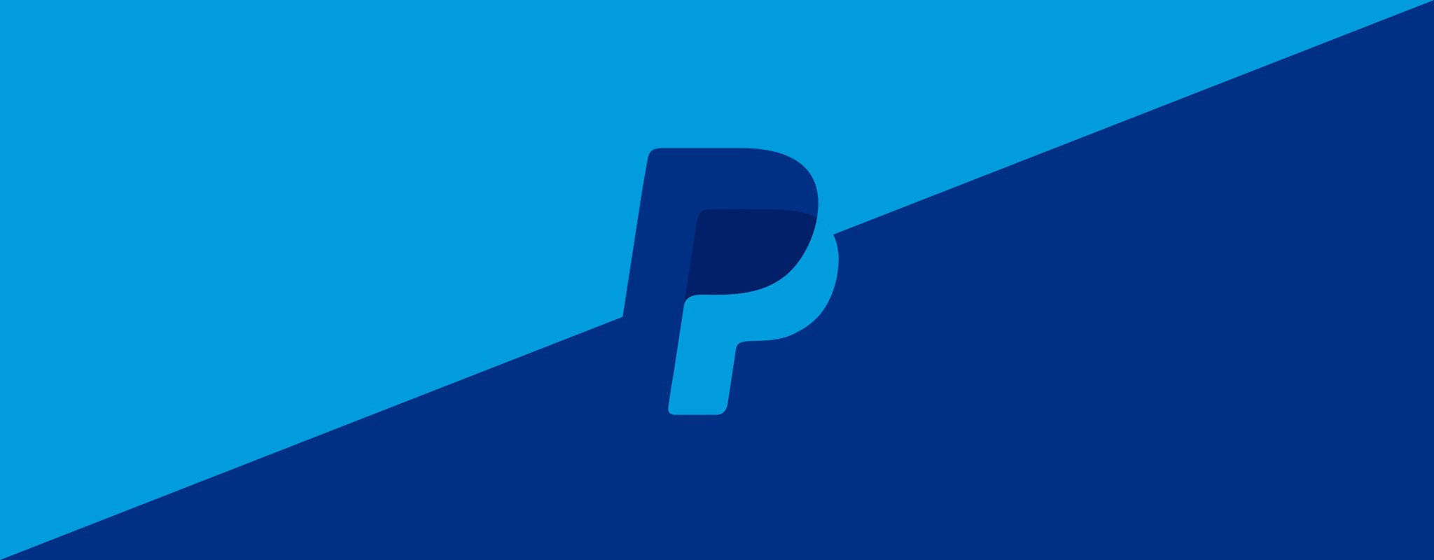 PayPal, diagonal design, gradient blue, Full HD Desktop Wallpaper