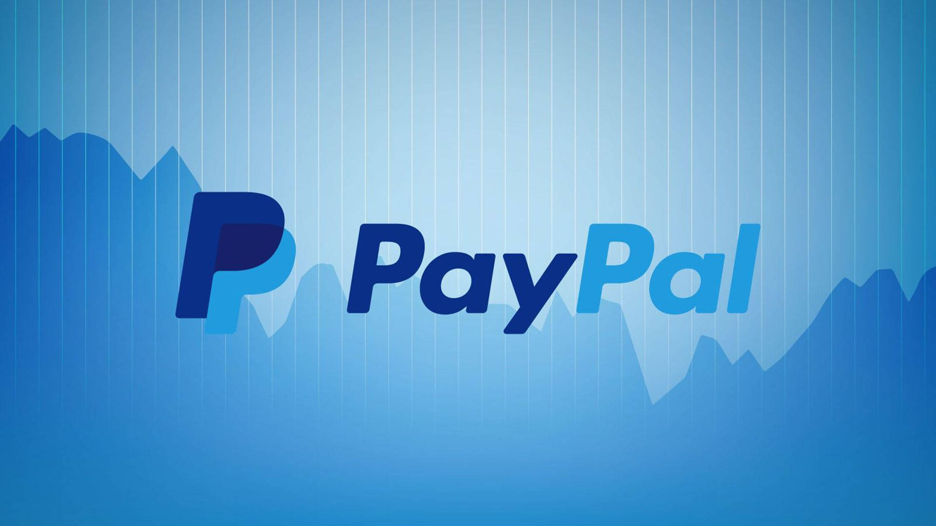 PayPal, blue gradient background, vertical lines, Full HD Desktop Wallpaper