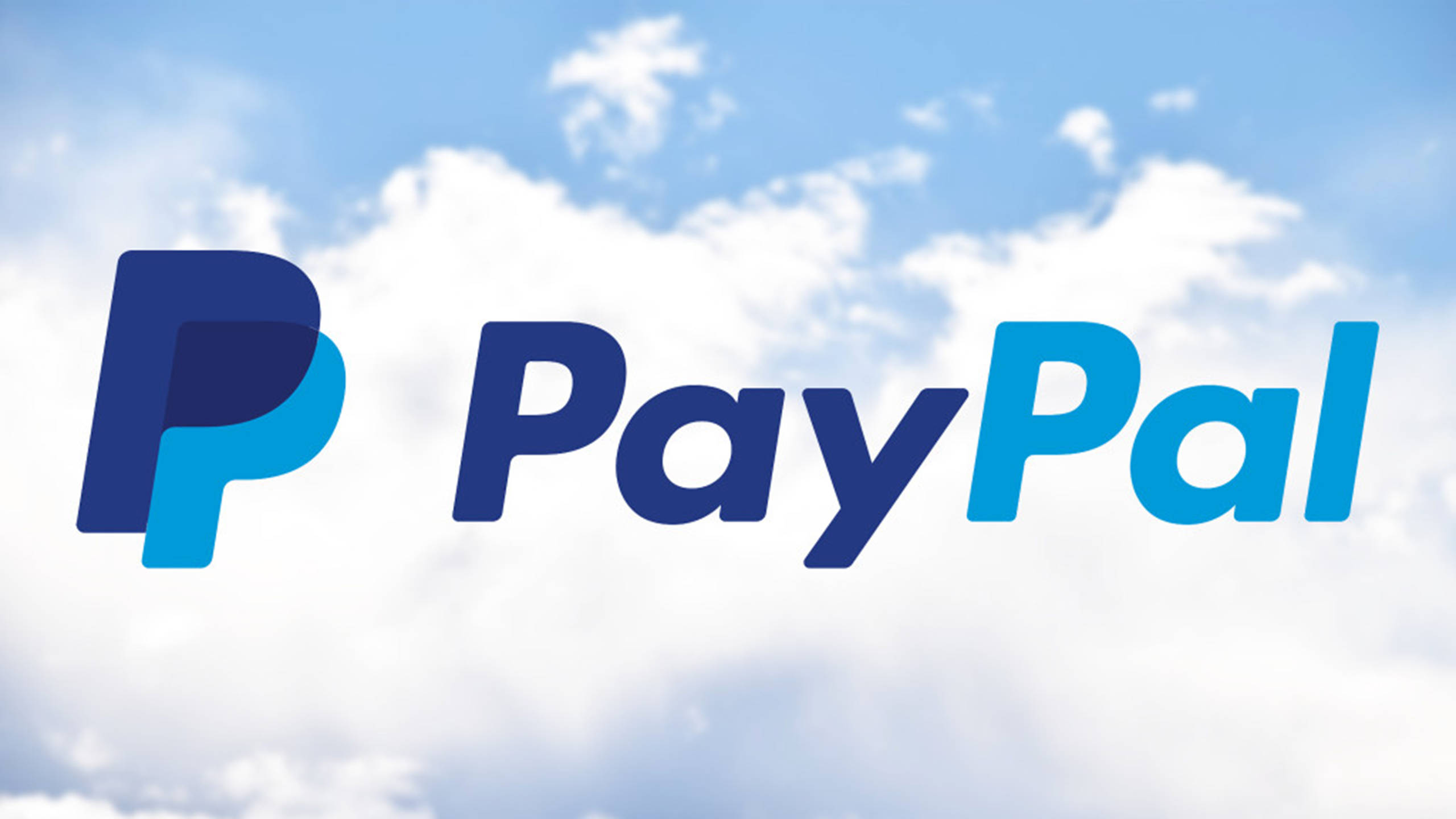 PayPal logo, blue, dark blue, 2K Desktop Wallpaper