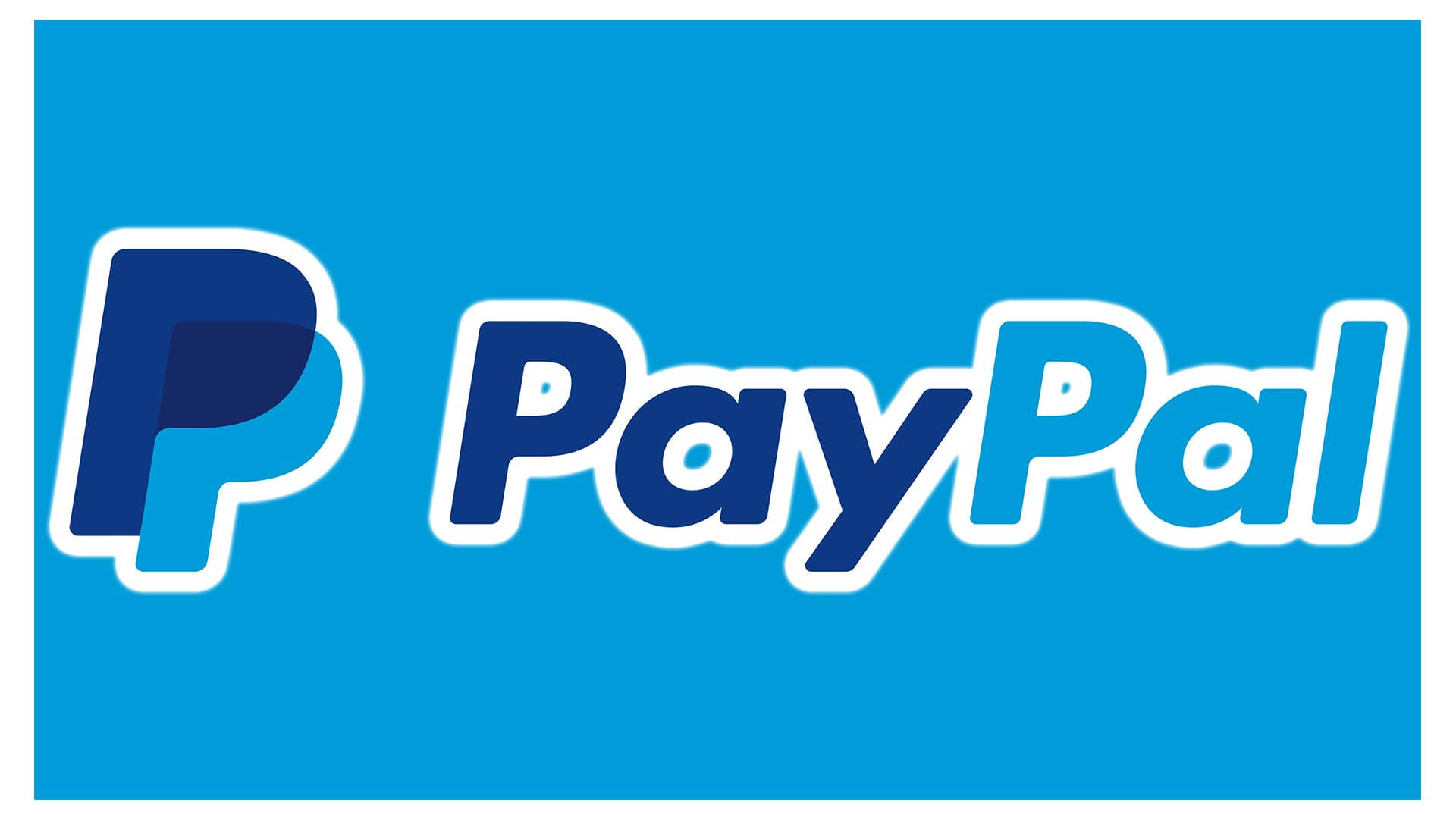PayPal, sky blue background, bold blue, Full HD Desktop Wallpaper