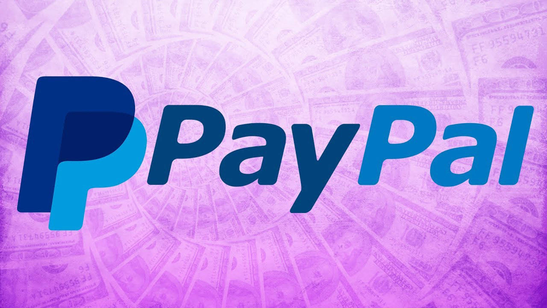 PayPal, dollar bills, blue, Full HD Desktop Wallpaper