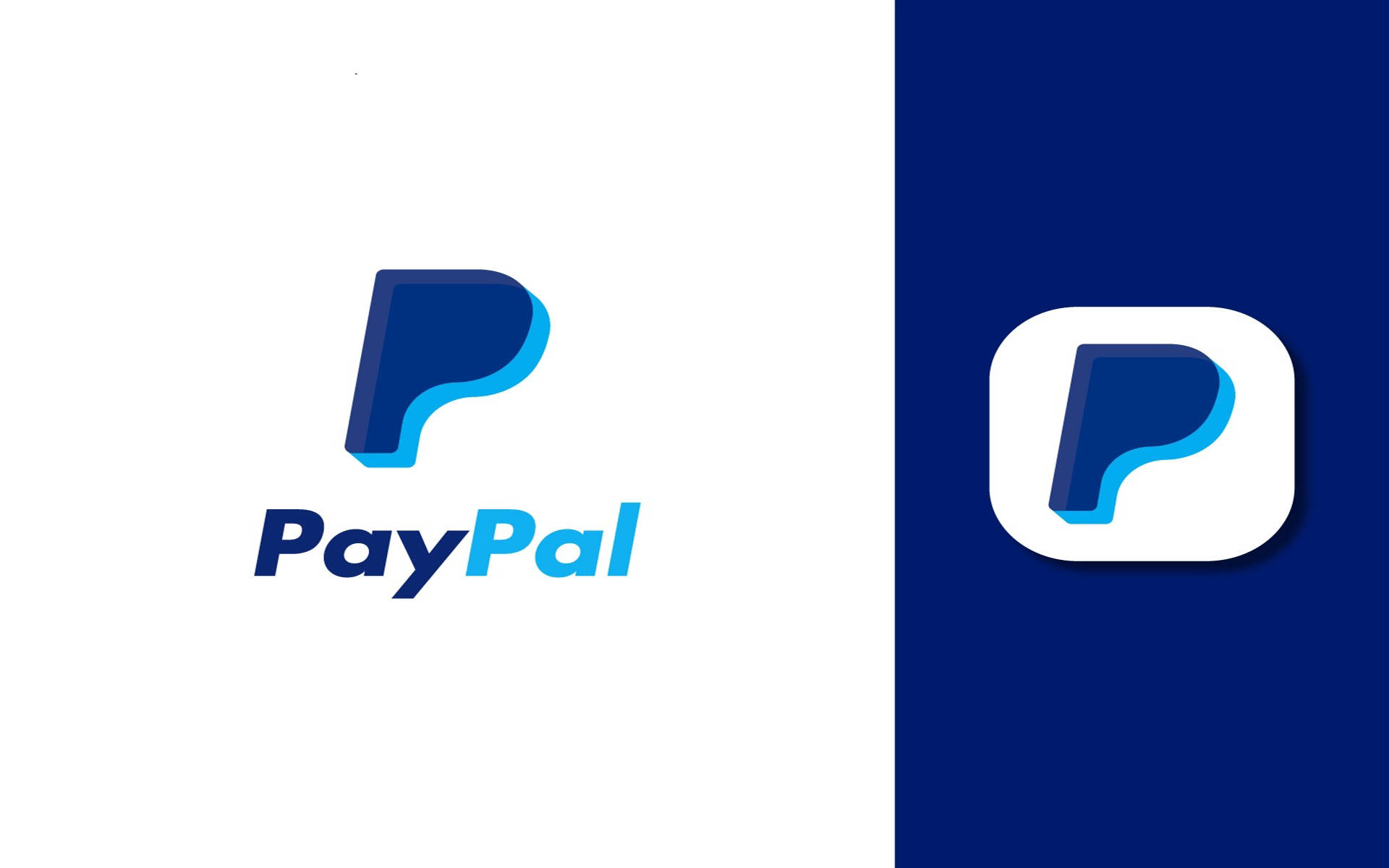 PayPal, modern design, white background, Full HD Desktop Wallpaper