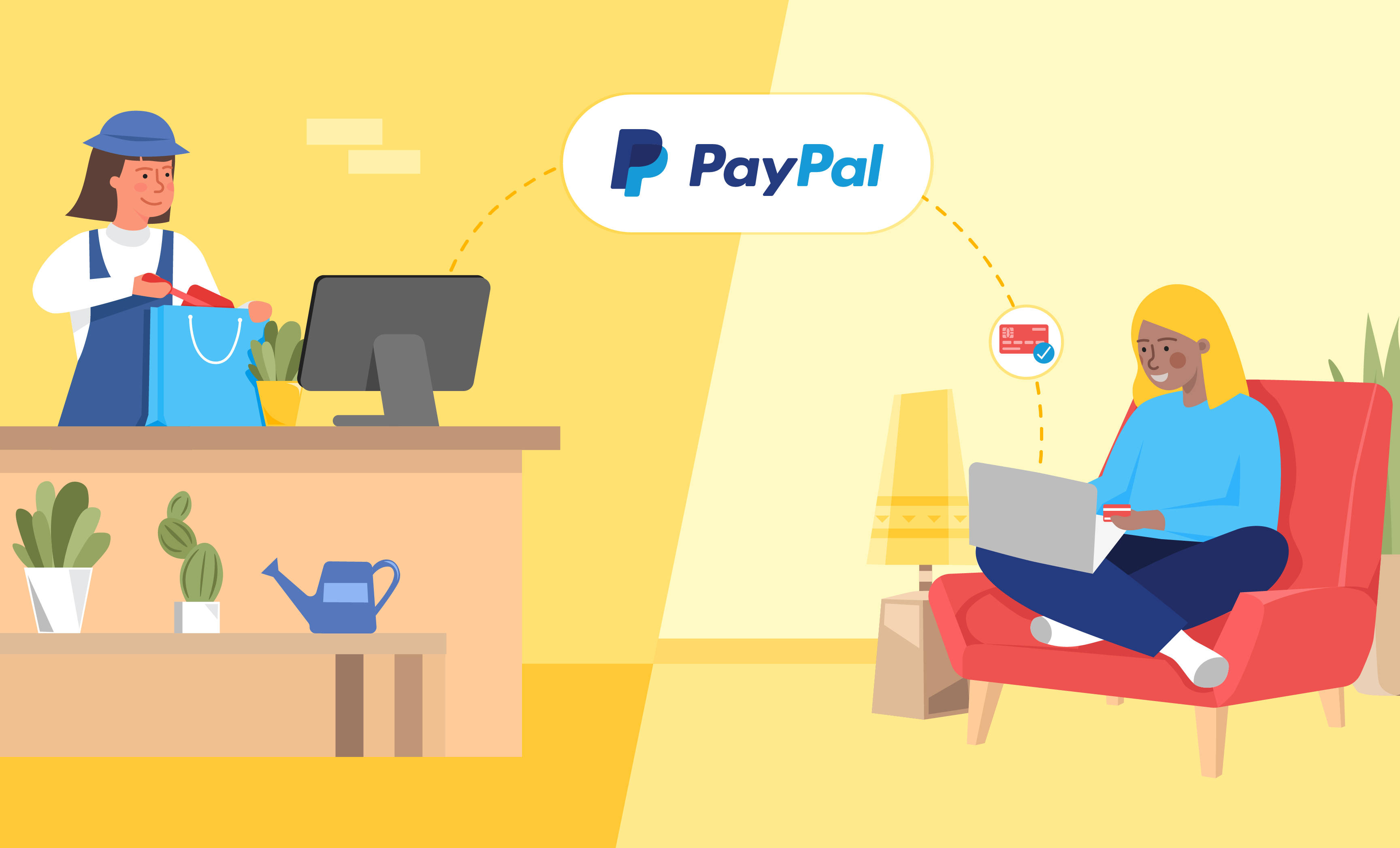 PayPal, business account, laptop, 2K Desktop Wallpaper