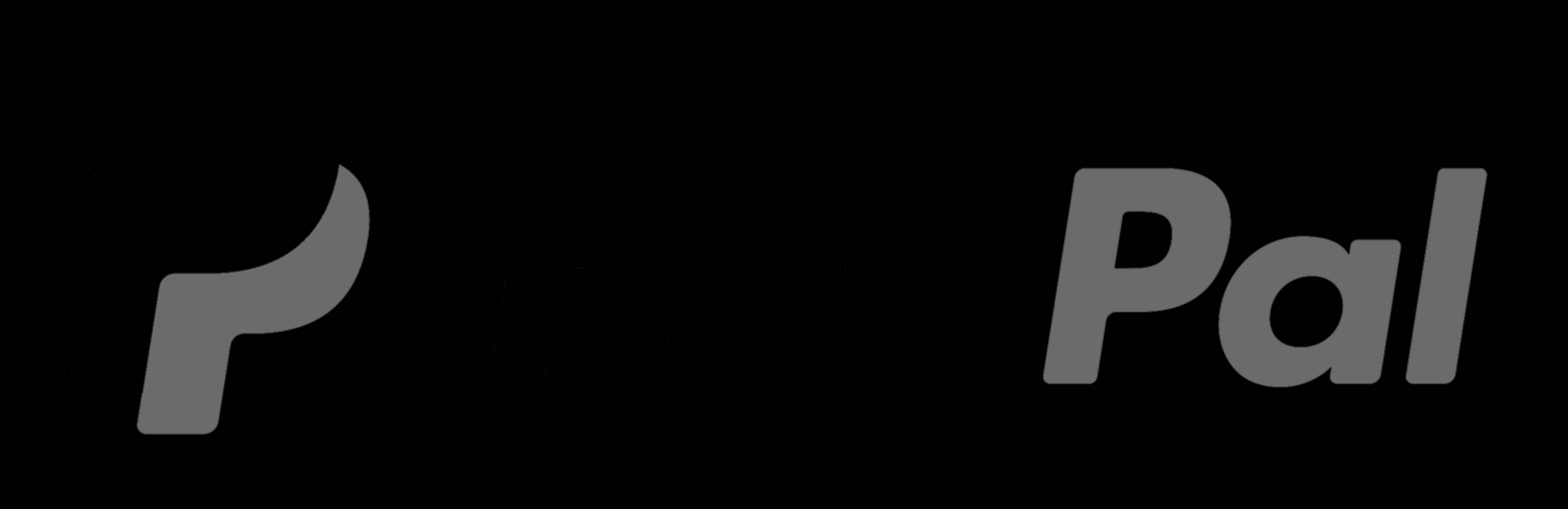PayPal, monochrome, gray logo, 2K Desktop Wallpaper
