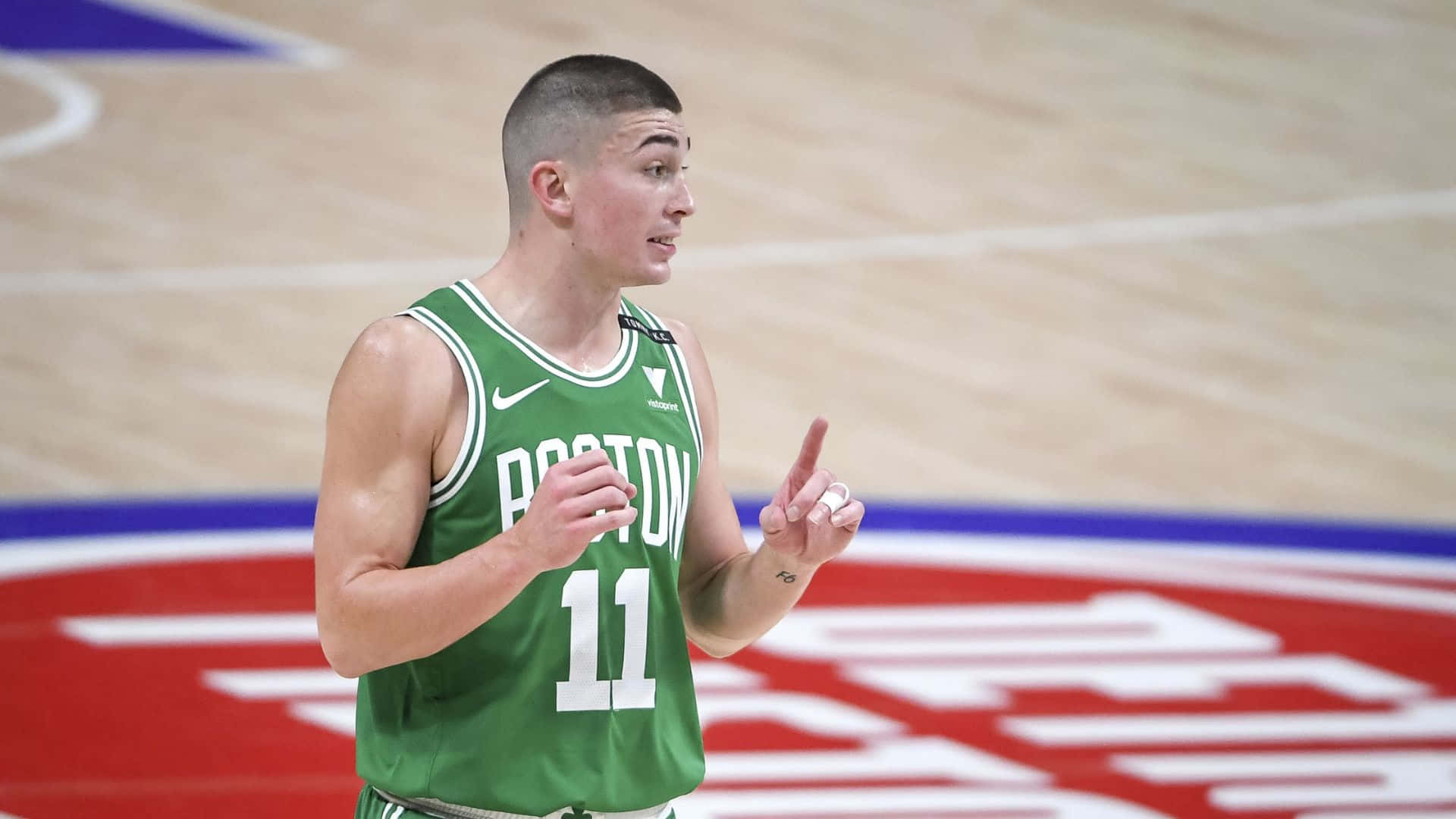 Payton Pritchard, green Boston jersey, number 11, Full HD Desktop Wallpaper
