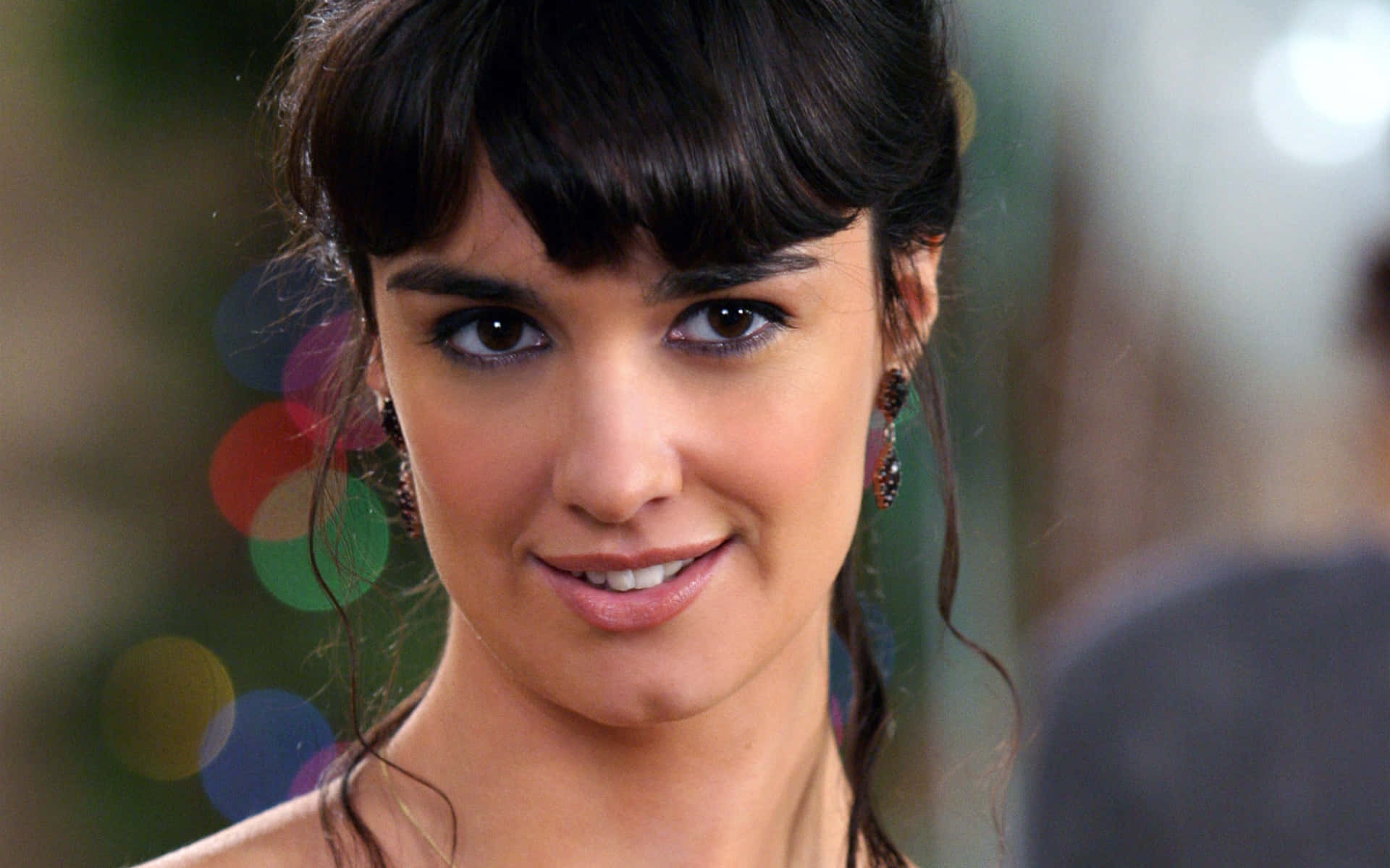 Paz Vega, dark hair, bangs, Full HD Desktop Wallpaper