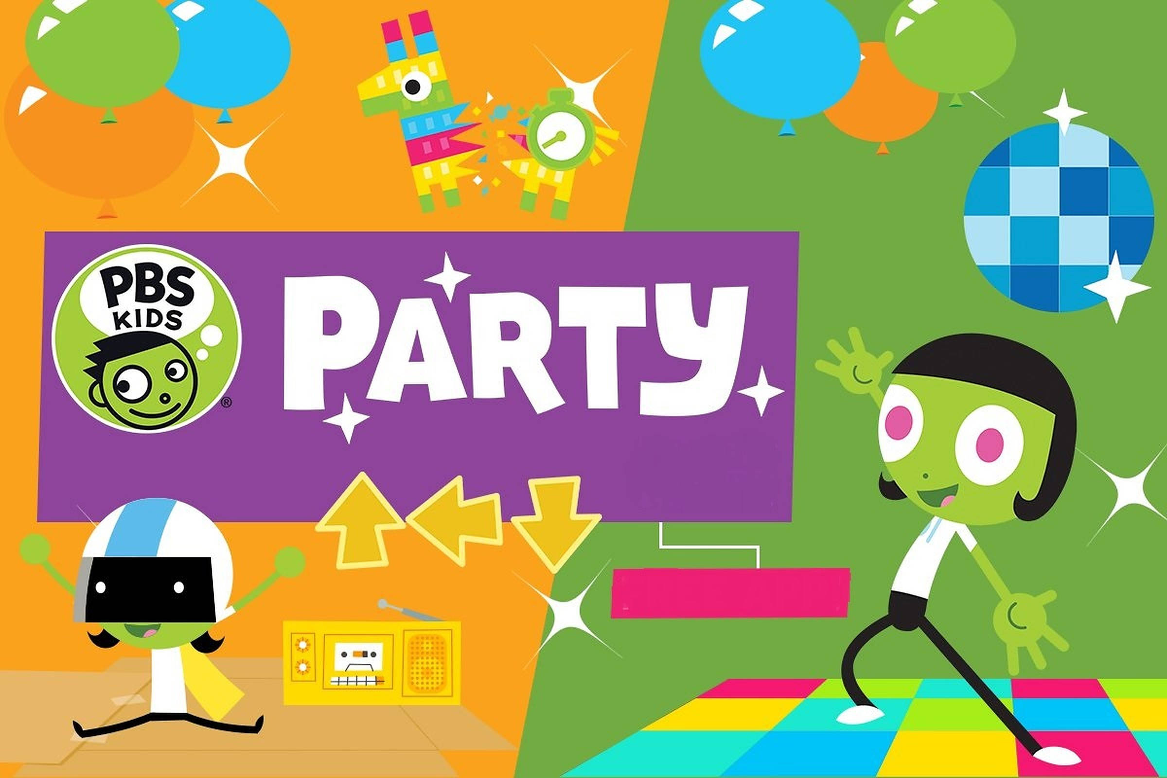 PBS Kids, cartoon kids, colorful checkered floor, Full HD Desktop Wallpaper
