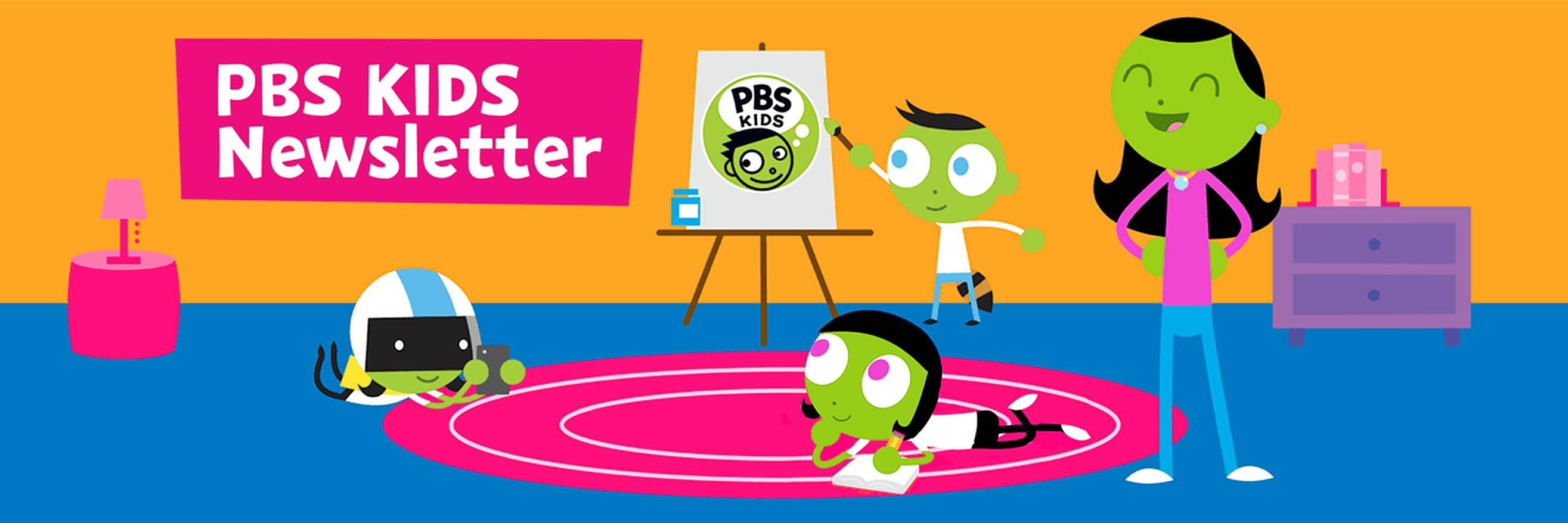 PBS Kids, PBS Kids characters, colorful cartoon room, 2K Desktop Wallpaper