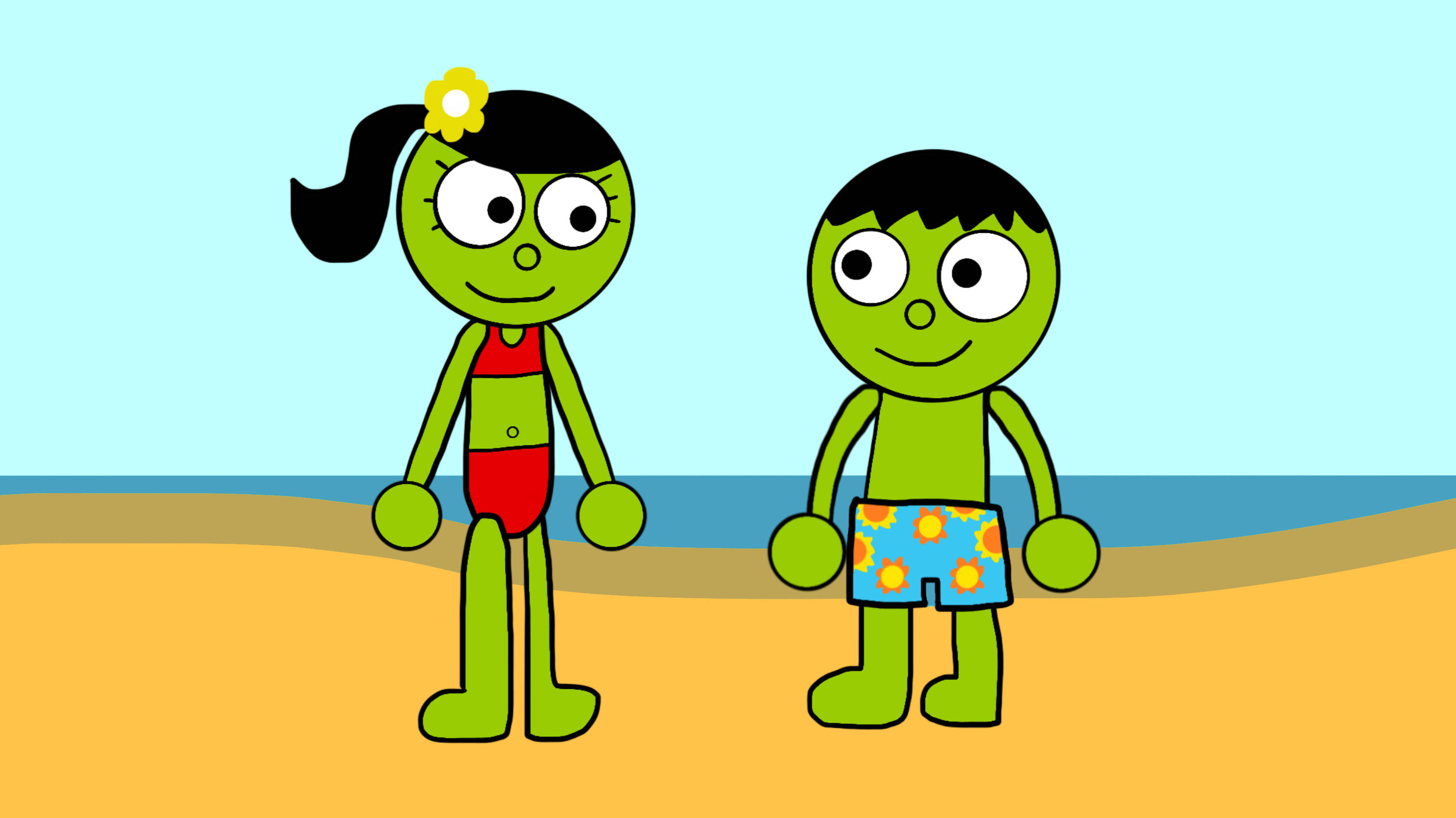 PBS Kids, beach, sandy beach, 2K Desktop Wallpaper