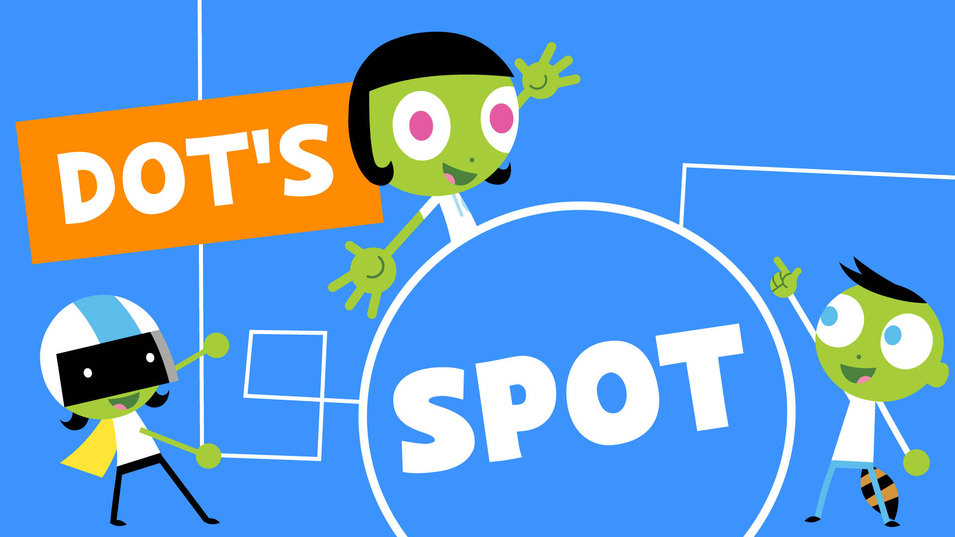 PBS Kids, Dots Spots, green skin, Full HD Desktop Wallpaper