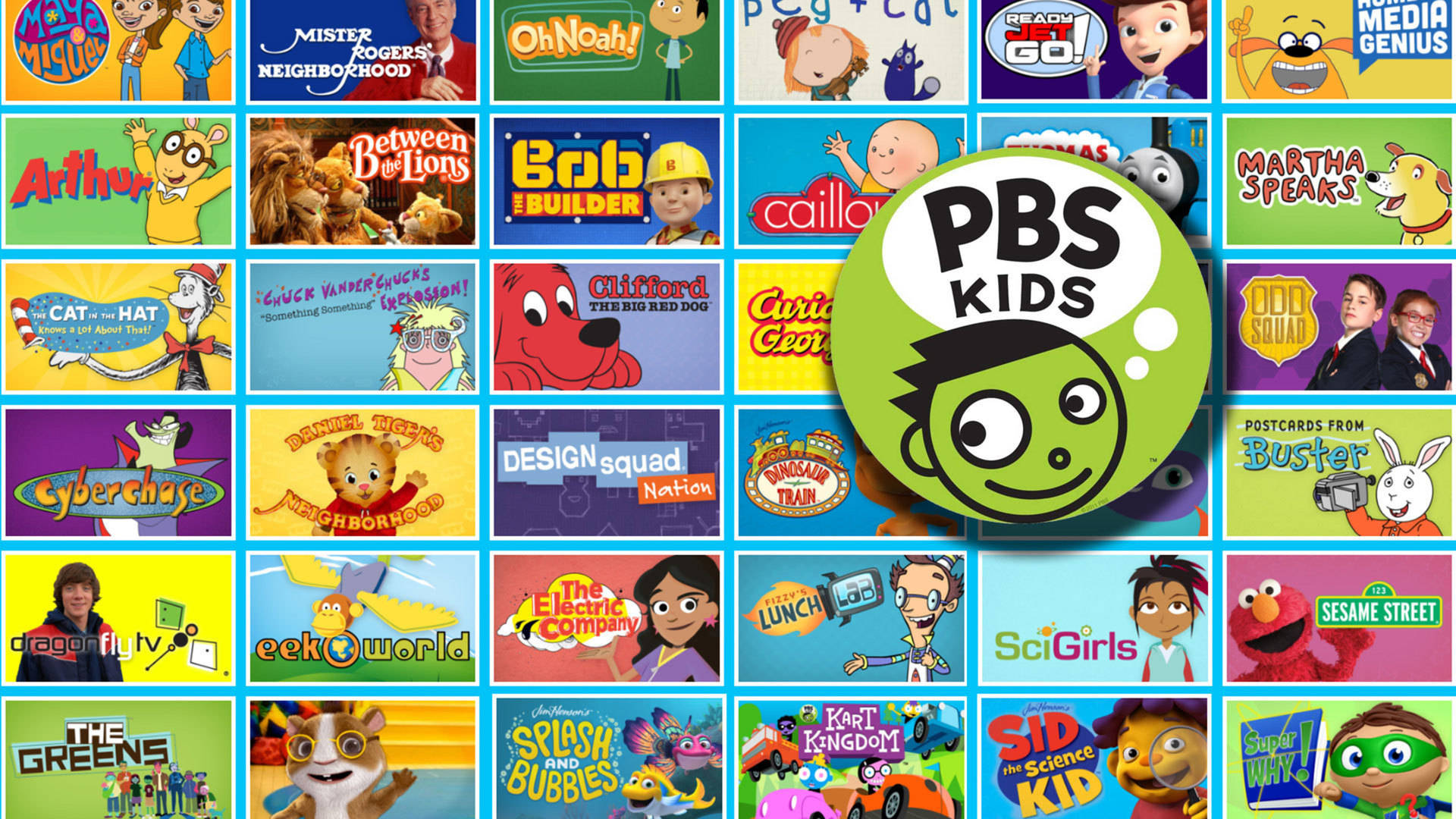 PBS Kids, television program, logos, Full HD Desktop Wallpaper