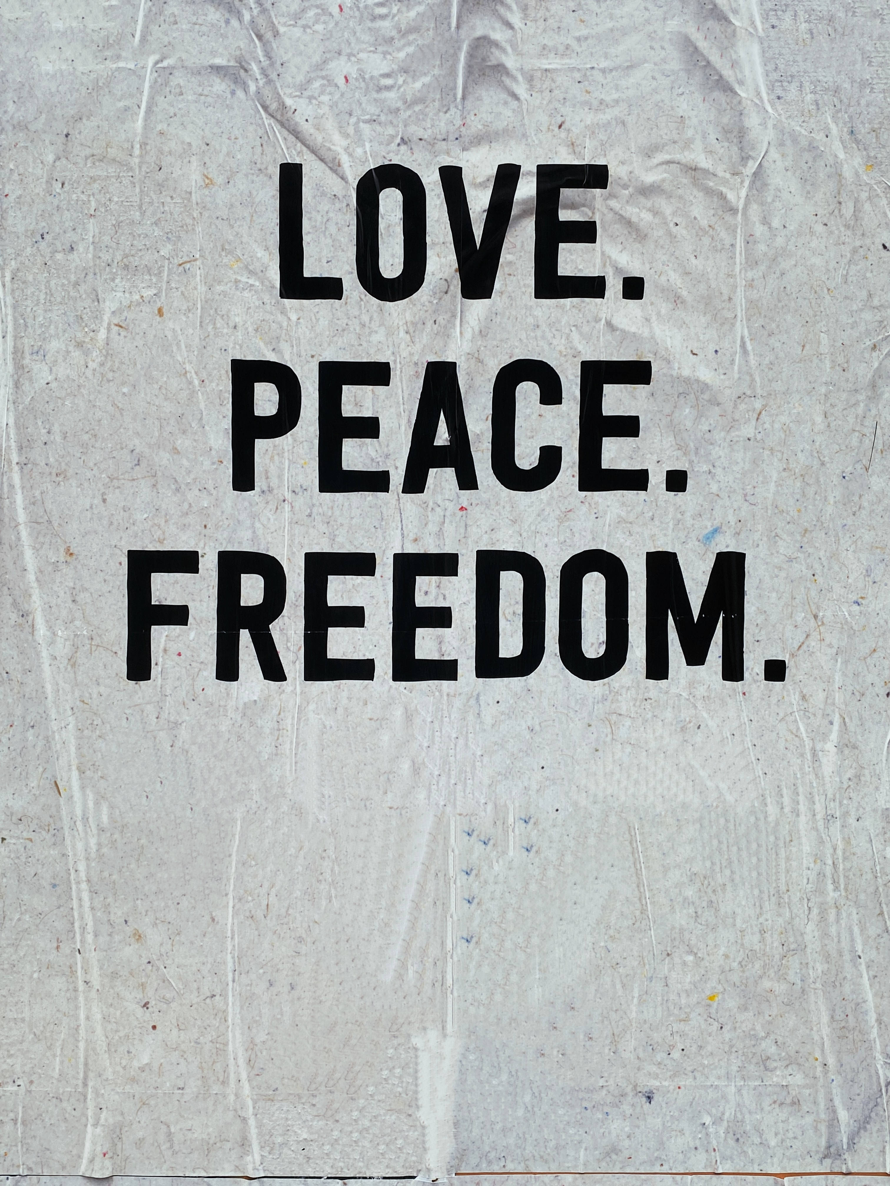 Love, Peace, Freedom, 4K Phone Wallpaper