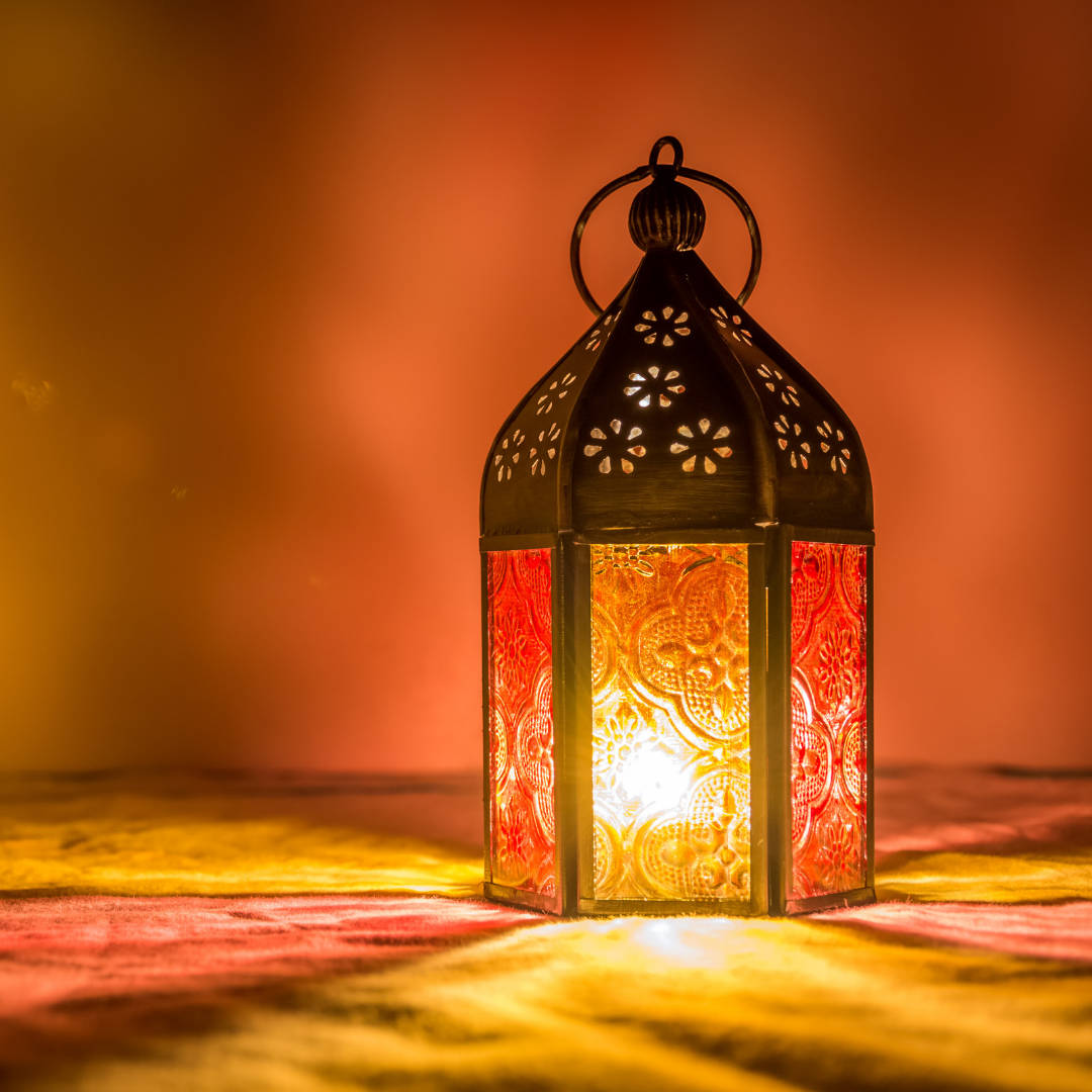 glowing ornate lantern, floral cutouts, textured surface, SD Desktop Wallpaper
