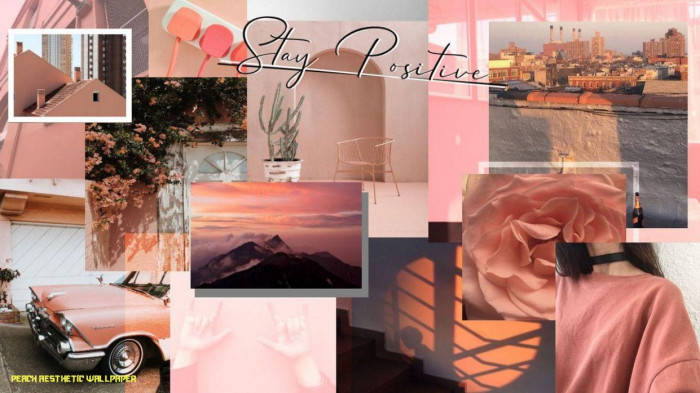 peach color aesthetic, vibrant peach-toned collage, cityscapes, SD Desktop Wallpaper