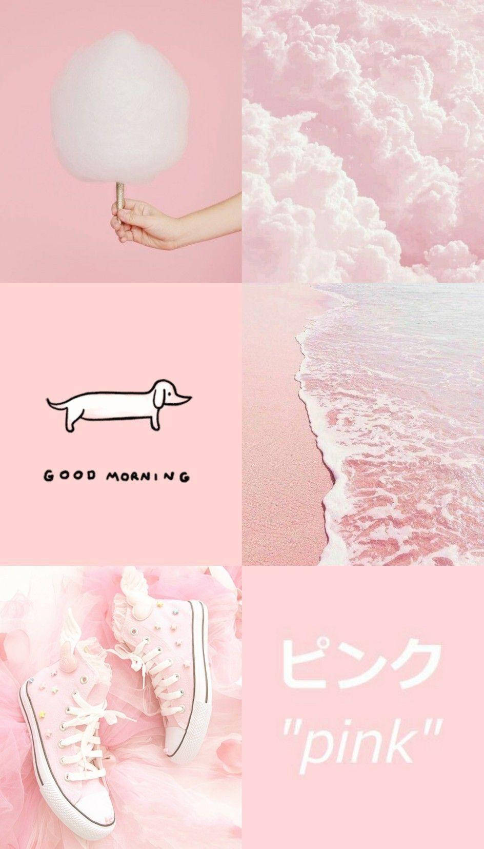 peach pink, pastel pink, cotton candy, HD Phone Wallpaper