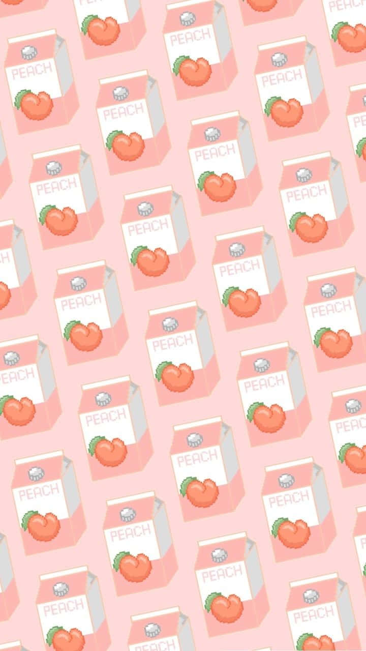 Peach iPhone, peach juice cartons, soft pink tones, HD Phone Wallpaper