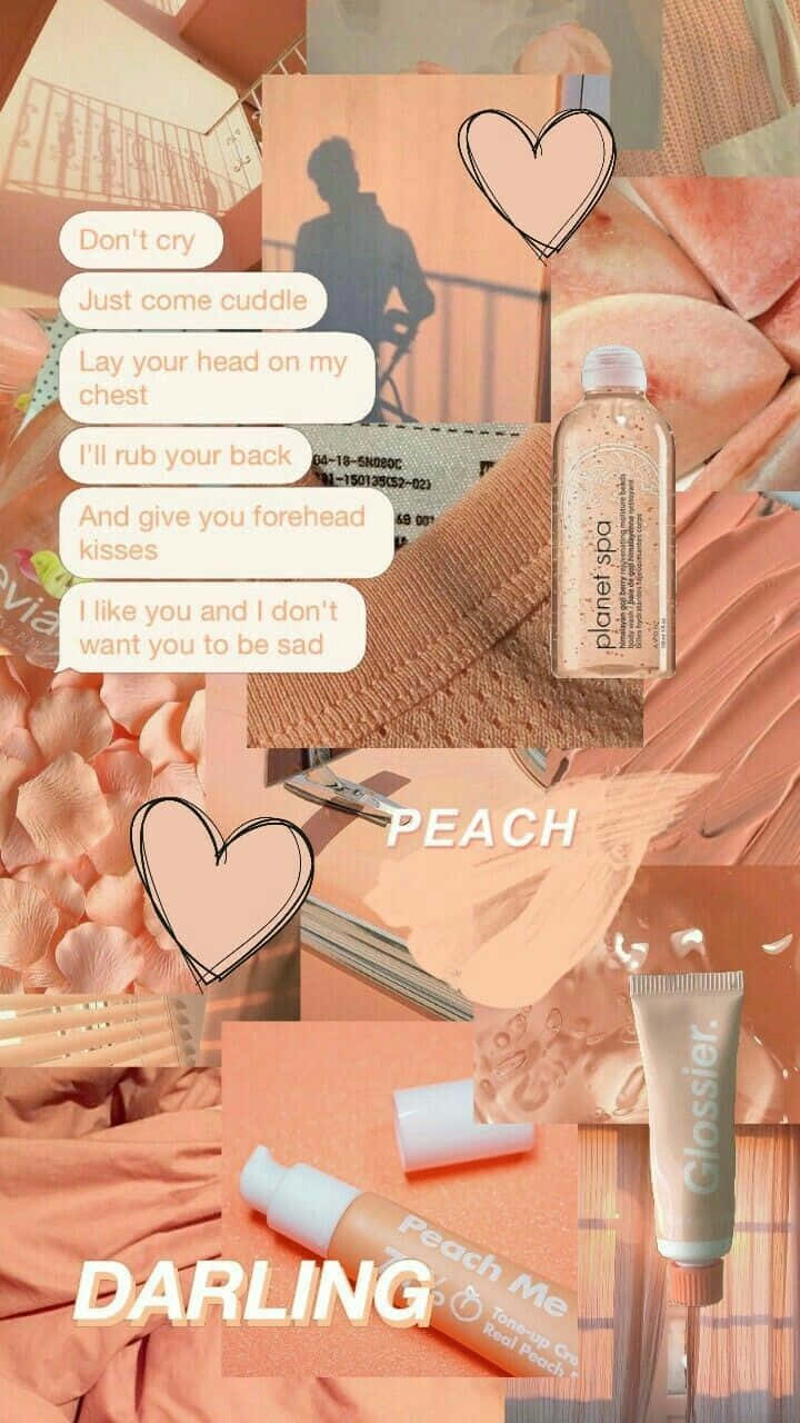 Peach iPhone, peach-toned, warm gradient background, HD Phone Wallpaper
