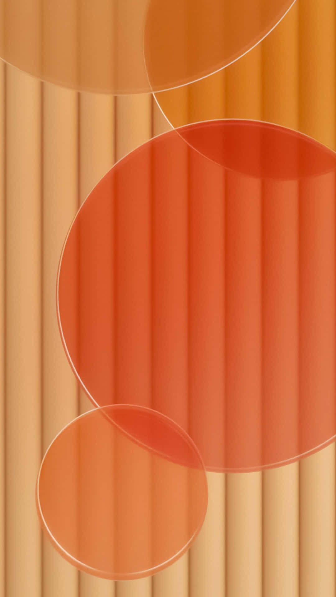 peach iPhone, 1080 x 1920, translucent orange circles, Full HD Phone Wallpaper