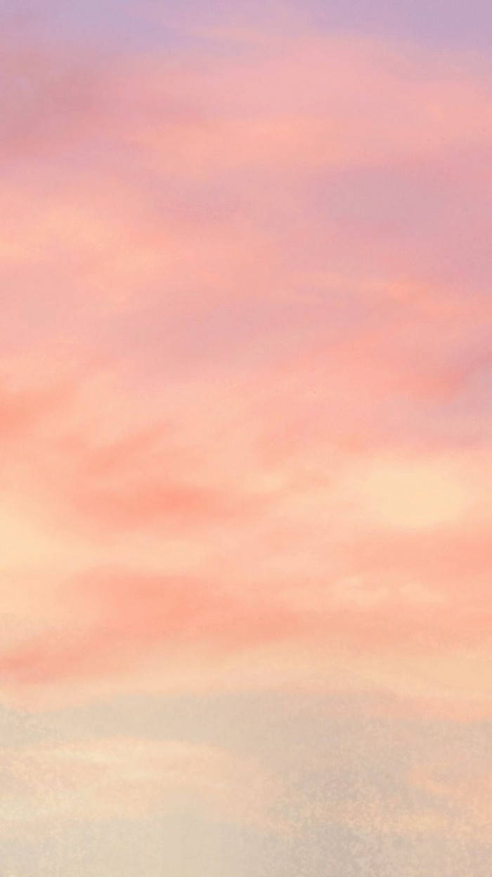 peach, pastel pink, clouds, SD Phone Wallpaper