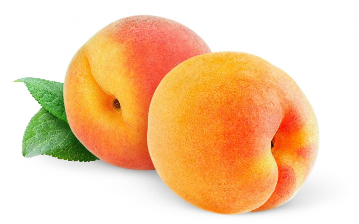 mint leaves, peach, fuzzy skin, HD Desktop Wallpaper