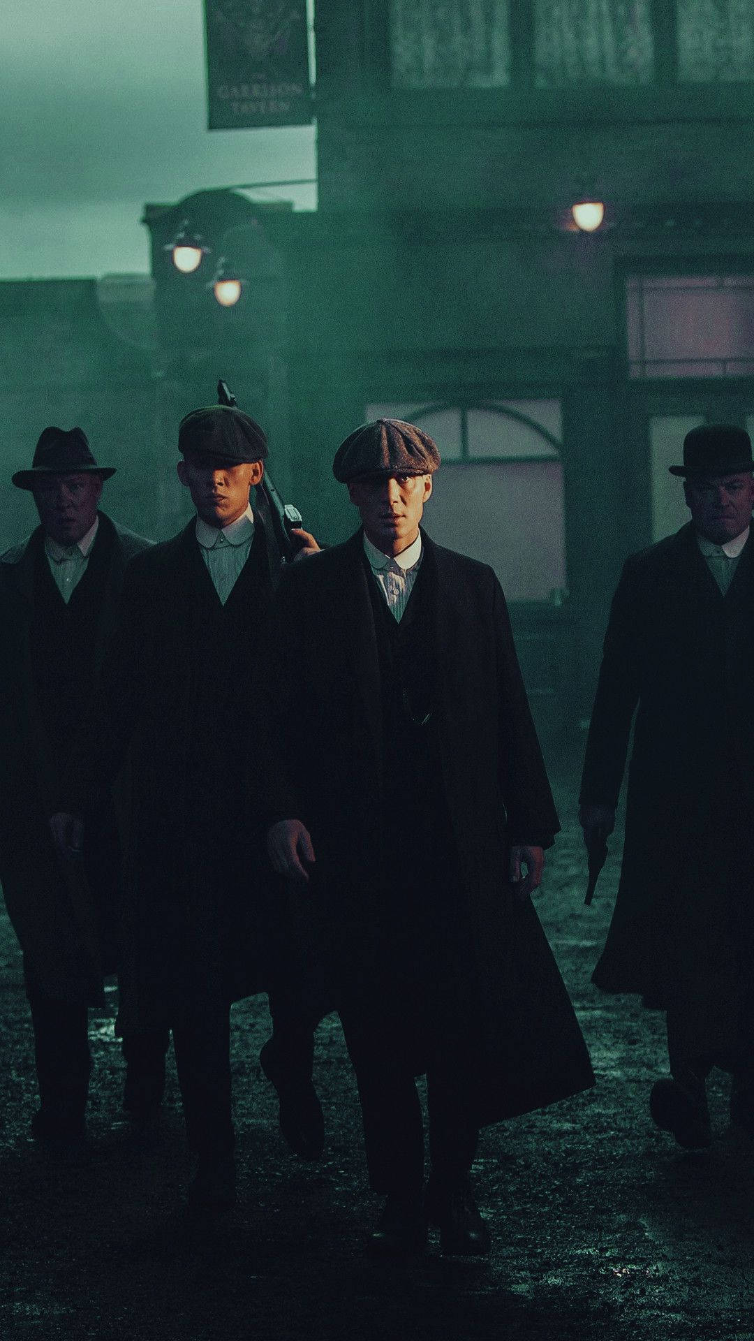 Peaky Blinders, vintage trench coats, flat caps, Full HD Phone Wallpaper