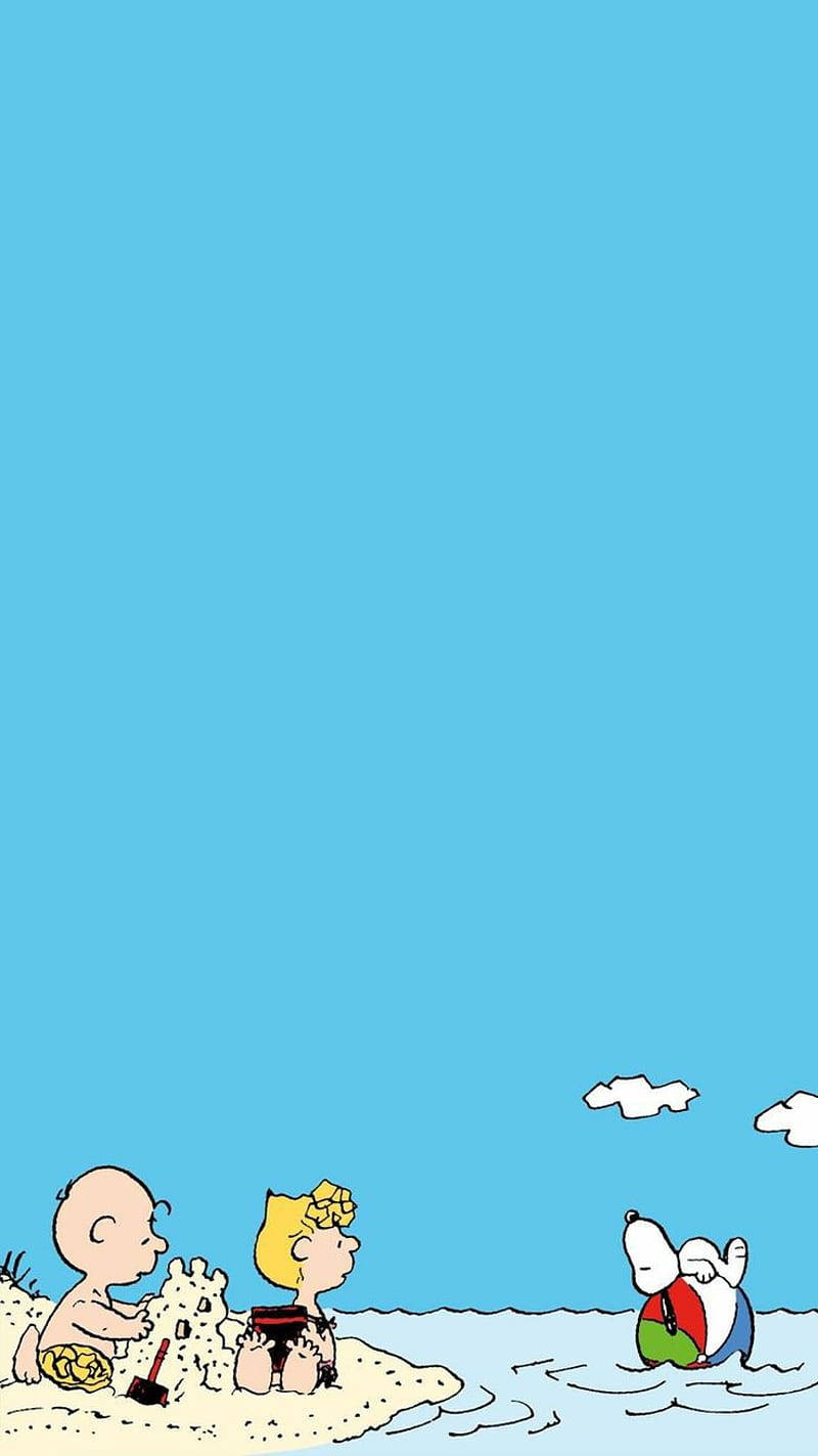 Peanuts, beach, shallow water, HD Phone Wallpaper