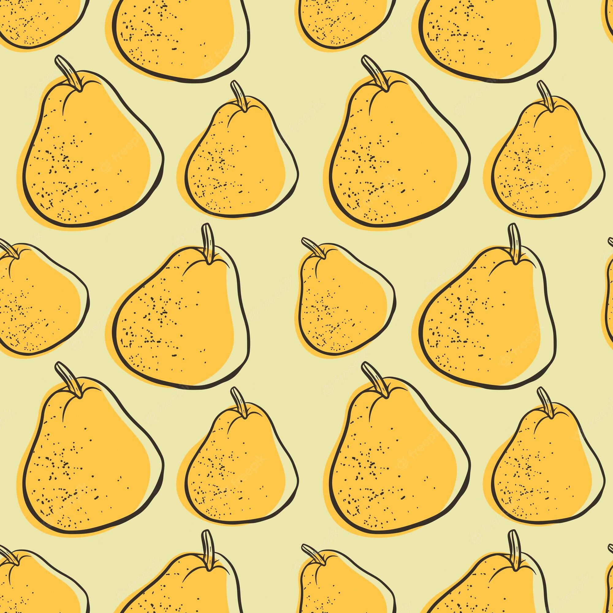 orange pear fruits, yellow pears, speckles, Full HD Desktop Wallpaper