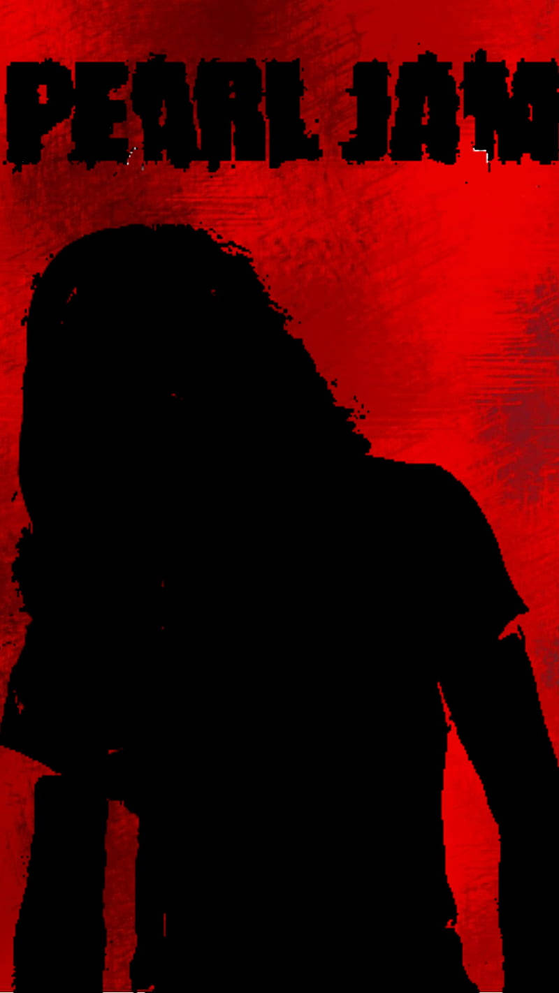 Pearl Jam, black silhouette, long hair, HD Phone Wallpaper
