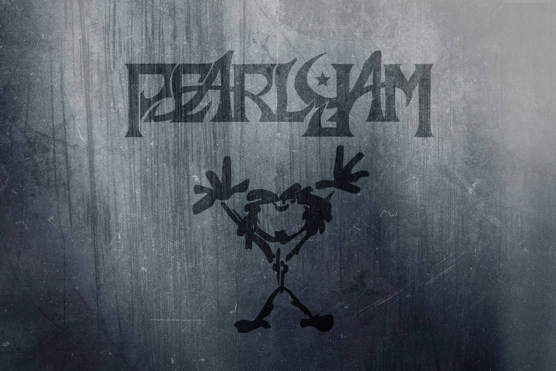 Pearl Jam, rock band logo, dark grunge style, Full HD Desktop Wallpaper