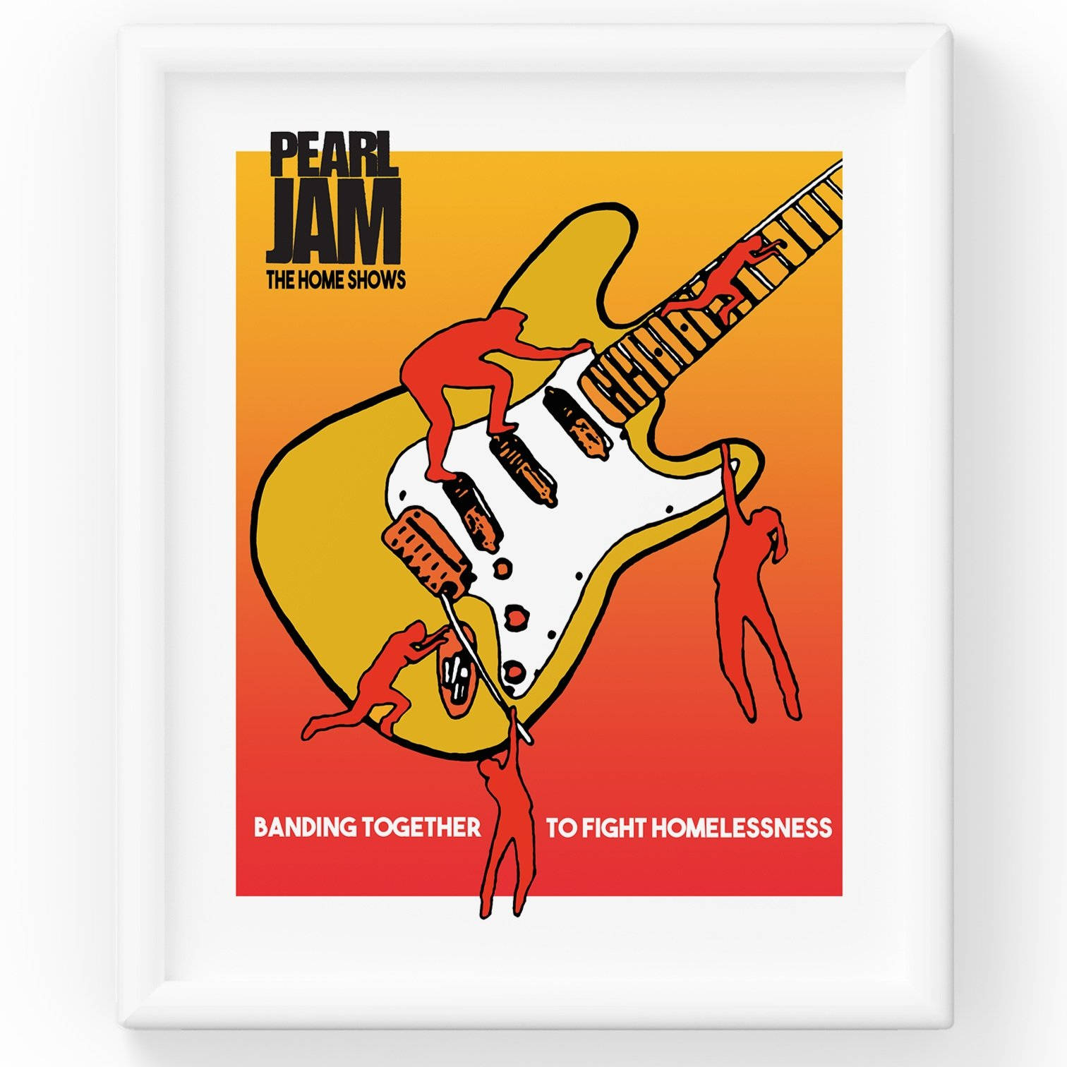 Pearl Jam, rock band, giant electric guitar, HD Desktop Wallpaper