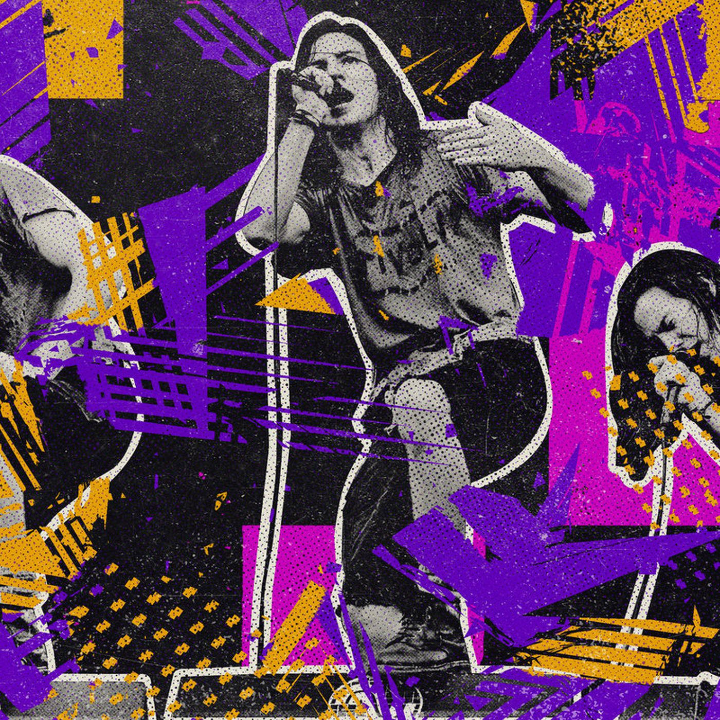 Pearl Jam, punk band, vibrant purple, HD Desktop Wallpaper