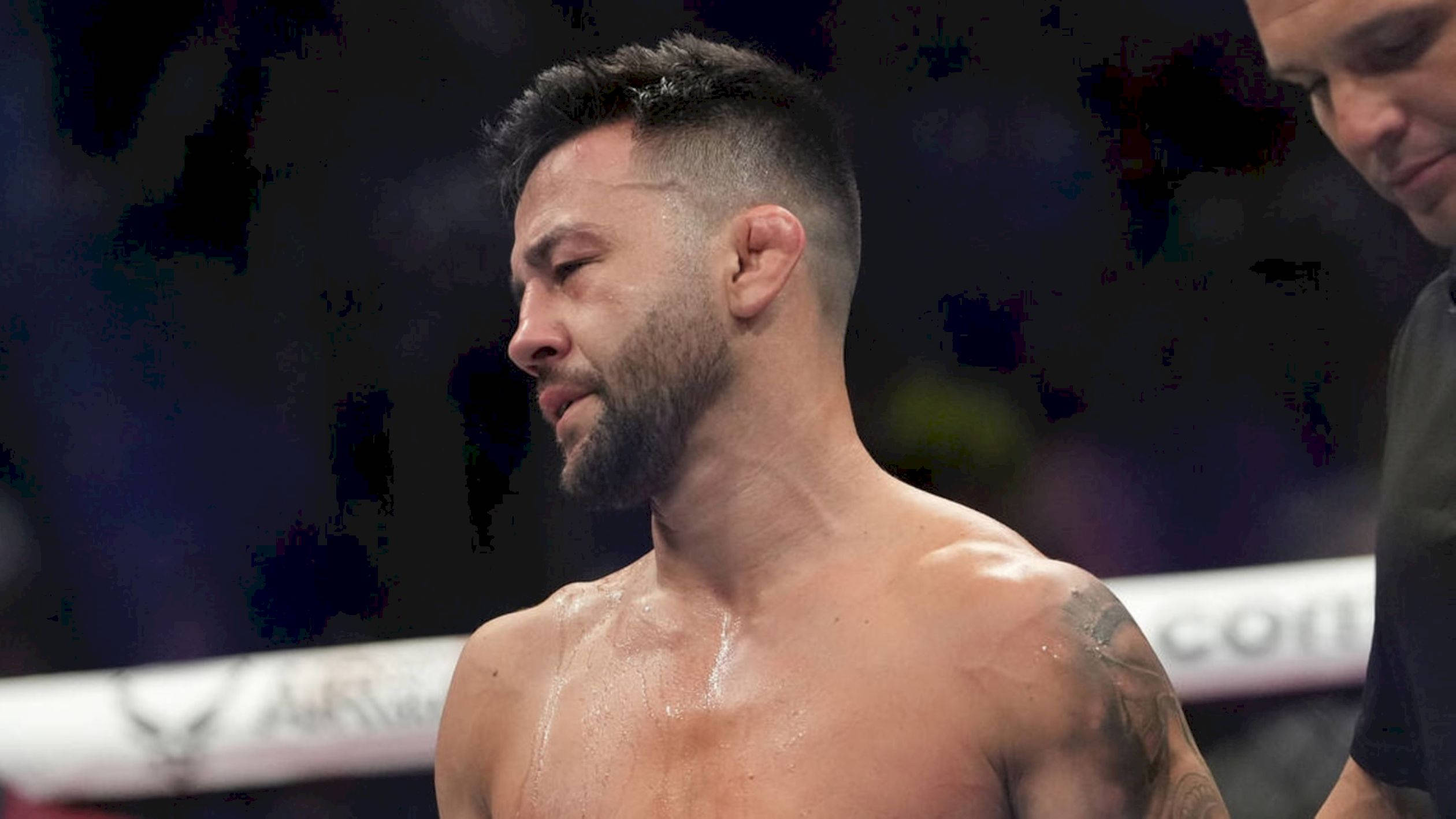 Pedro Munhoz, boxing ring, referee, Full HD Desktop Wallpaper