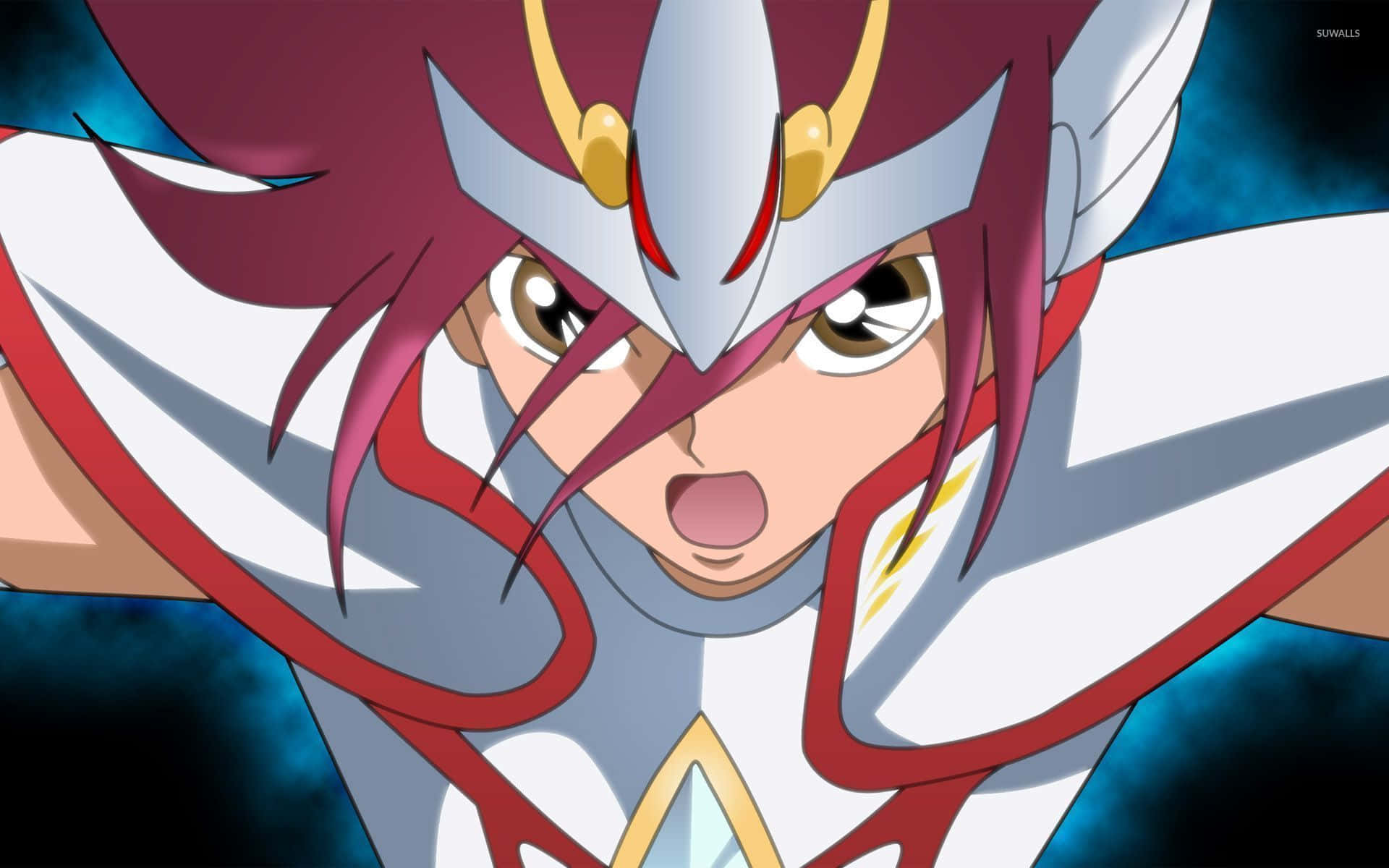 Pegasus Seiya, magenta hair, silver armor, Full HD Desktop Wallpaper