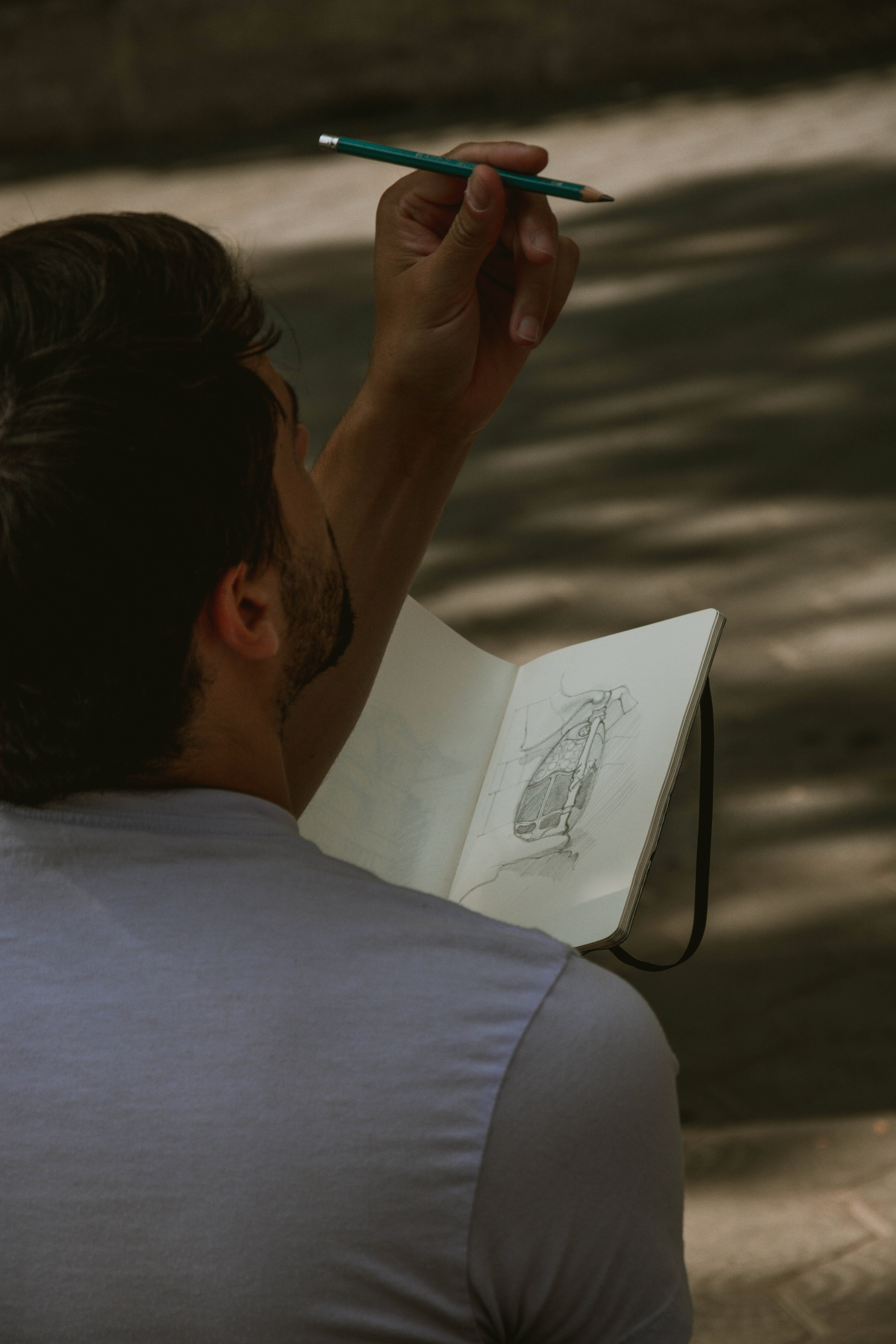 pencil drawing, helicopter, notebook, 5K Phone Wallpaper