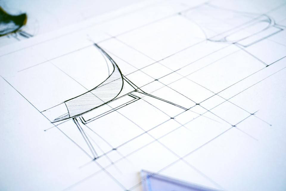 furniture, pencil drawing, curved chair design, SD Desktop Wallpaper