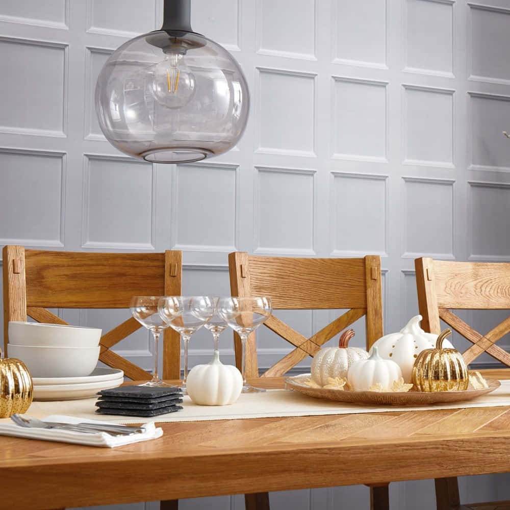 glass pendant light, paneled wall, white pumpkins, SD Desktop Wallpaper