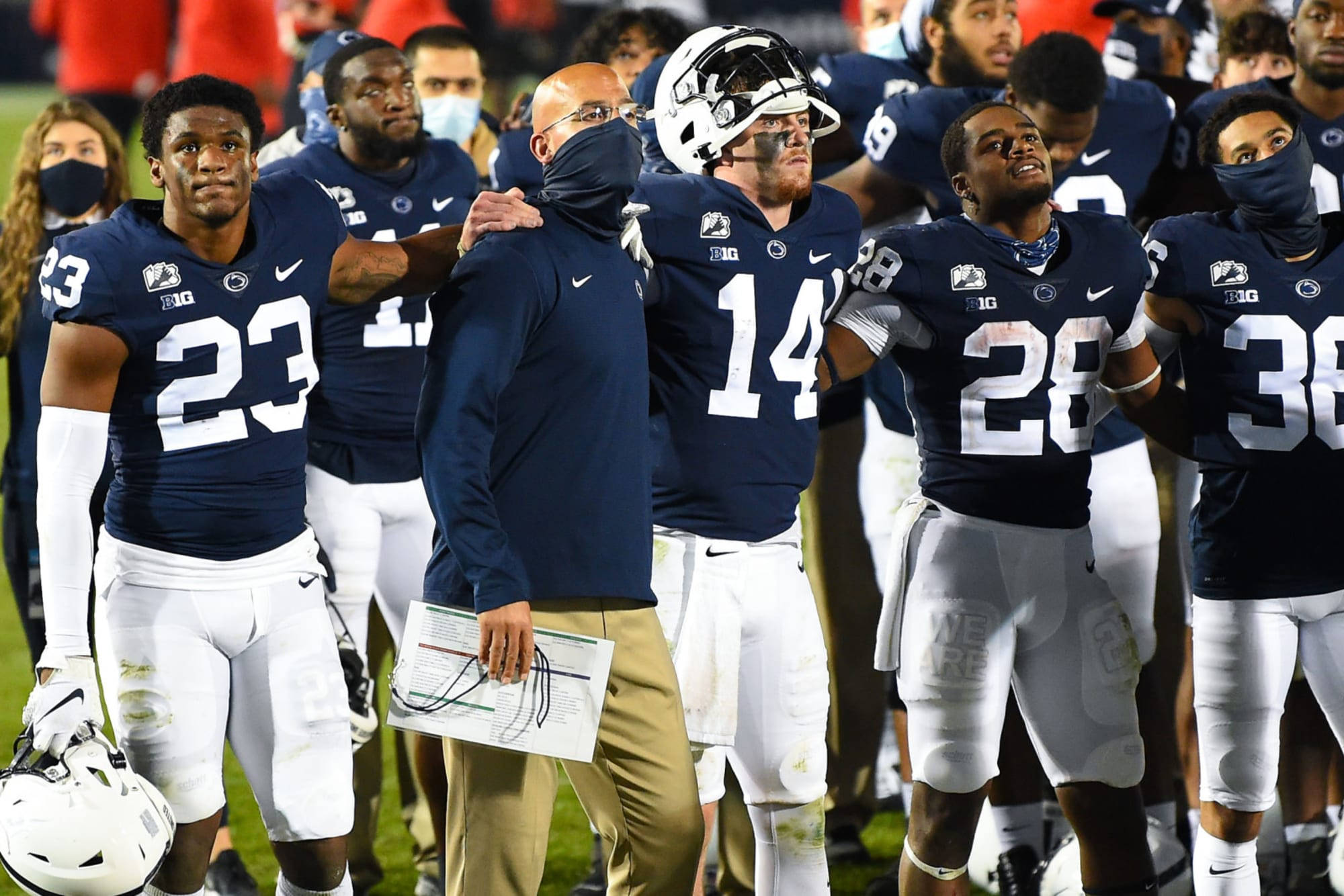 Penn State, navy jerseys, white pants, Full HD Desktop Wallpaper