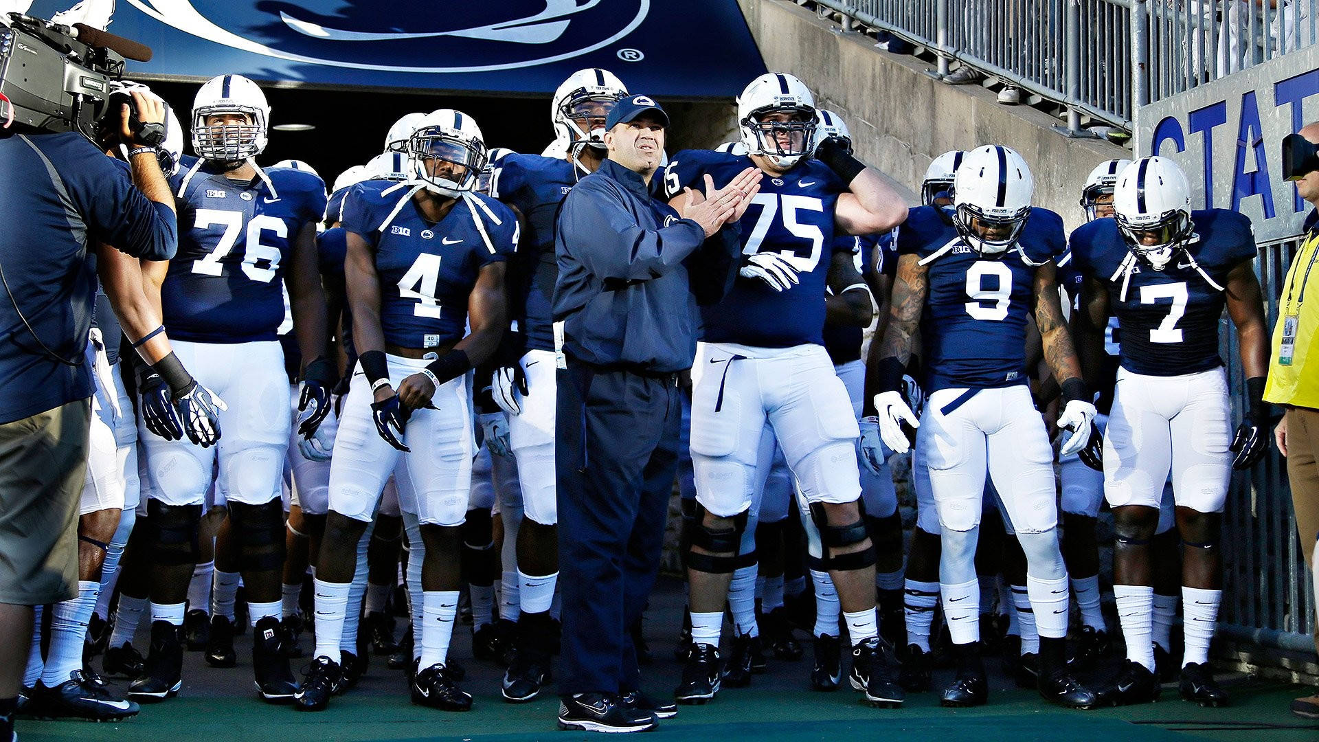 Penn State, blue jacket, blue and white uniforms, Full HD Desktop Wallpaper